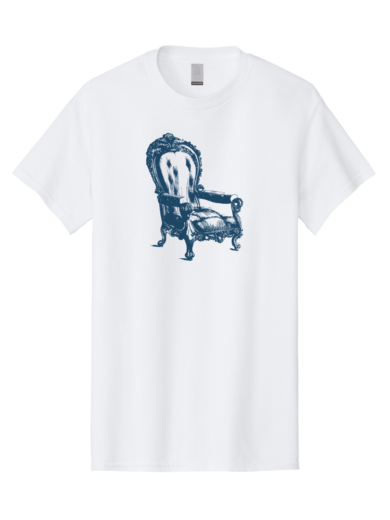 Royal Scroll Armchair Men'S Graphic Tee, 100% Cotton, Comfortable Casual Summer Wear, Machine Washable, Luxury Chair, Ornate Design, Vintage Furniture, Armchair, Carved Details, Royal Seating, Ornamental Decor, Intricate Carvings, Aae622 15