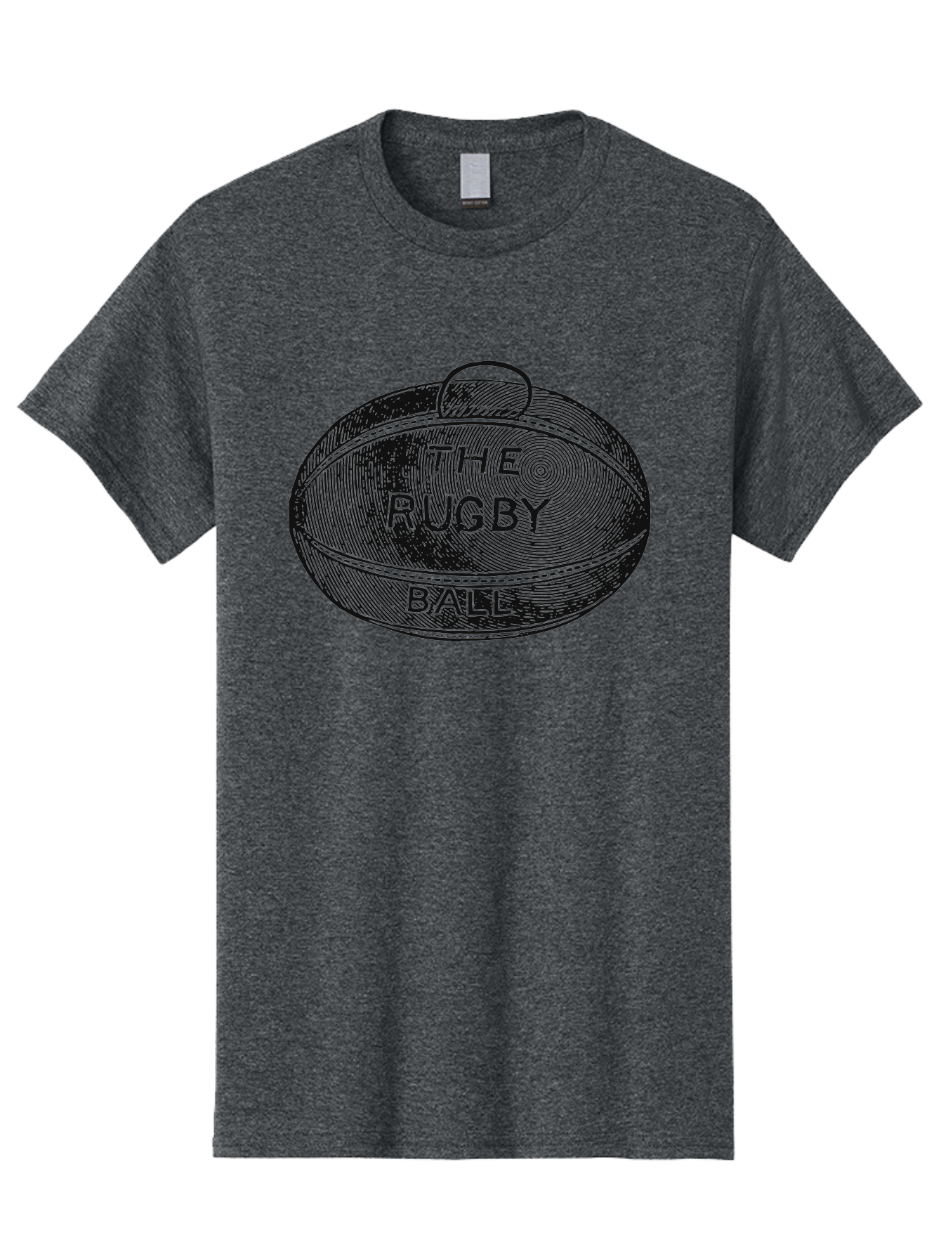 The Rugby Ball Men'S Graphic Tee, 100% Cotton, Comfortable Casual Summer Wear, Machine Washable, Rugby Ball, Sport Equipment, Oval Shape, Vintage Illustration, Sports Graphics, Rugby Team, Contact Sports, Sports Ball, Sports Illustration Aae623 13