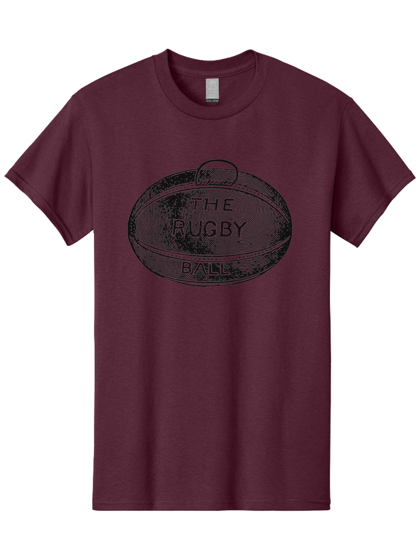 The Rugby Ball Men'S Graphic Tee, 100% Cotton, Comfortable Casual Summer Wear, Machine Washable, Rugby Ball, Sport Equipment, Oval Shape, Vintage Illustration, Sports Graphics, Rugby Team, Contact Sports, Sports Ball, Sports Illustration Aae623 3