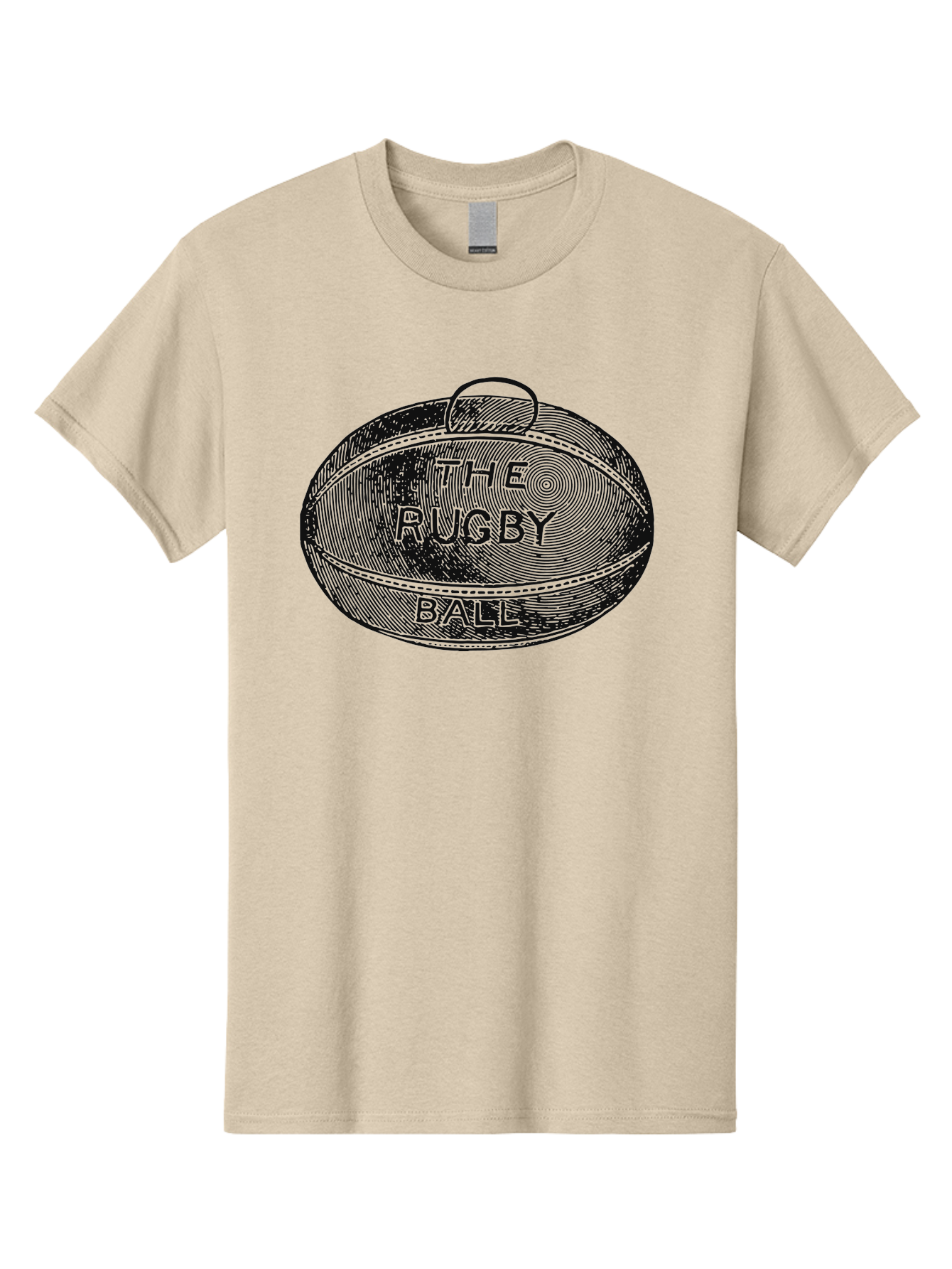 The Rugby Ball Men'S Graphic Tee, 100% Cotton, Comfortable Casual Summer Wear, Machine Washable, Rugby Ball, Sport Equipment, Oval Shape, Vintage Illustration, Sports Graphics, Rugby Team, Contact Sports, Sports Ball, Sports Illustration Aae623 7