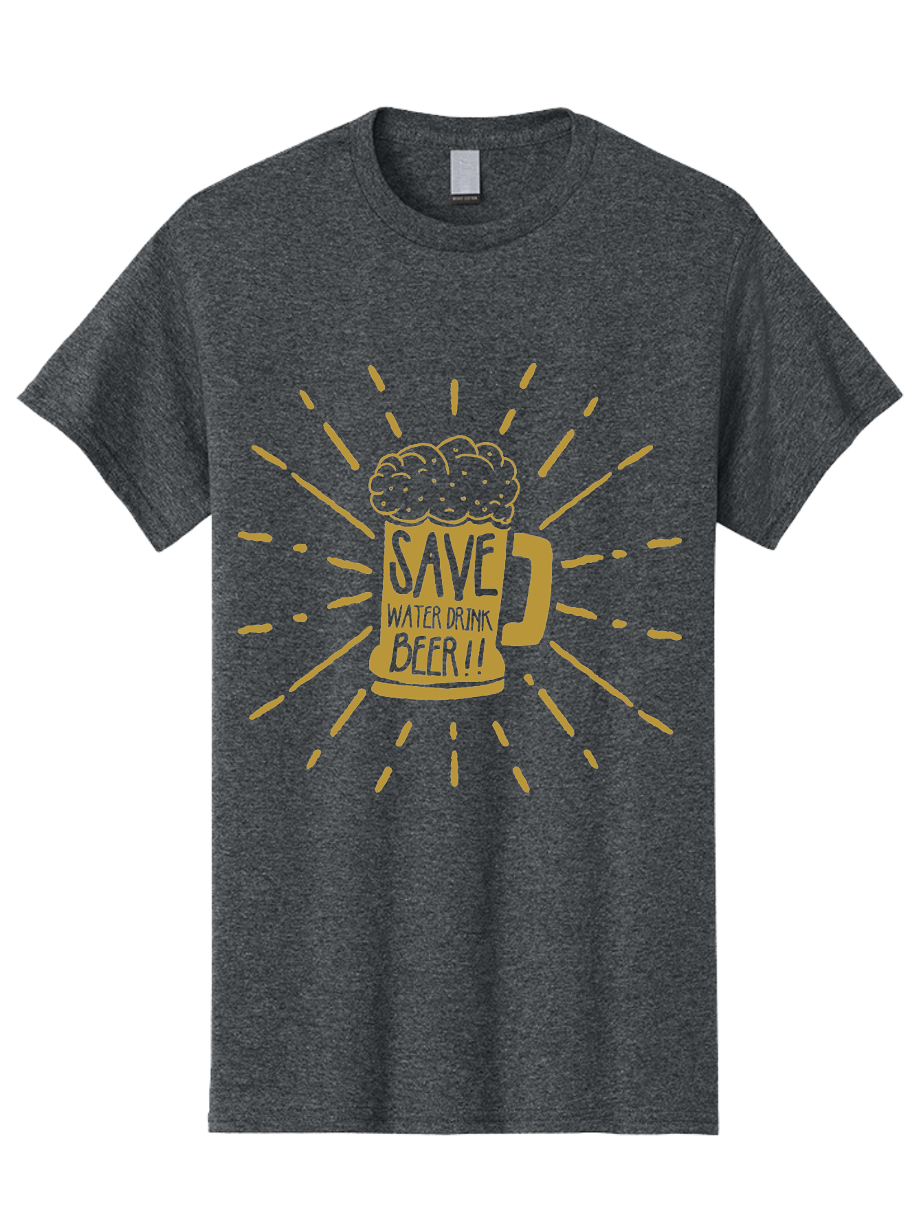 Save Water Drink Beer Men'S Graphic Tee, 100% Cotton, Comfortable Casual Summer Wear, Machine Washable, Beer Mug, Save Waterloo Bzer!!, Frothy Beer, Bold Typography, Eye-Catching Design, Craft Beer Culture, Brewery Logo, Neon Colors, Aae628 27