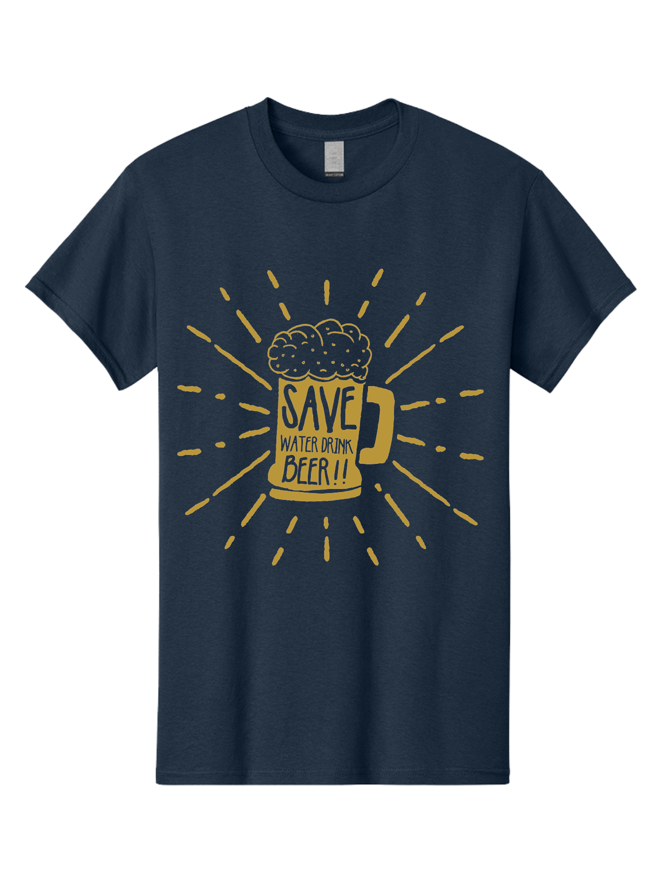 Save Water Drink Beer Men'S Graphic Tee, 100% Cotton, Comfortable Casual Summer Wear, Machine Washable, Beer Mug, Save Waterloo Bzer!!, Frothy Beer, Bold Typography, Eye-Catching Design, Craft Beer Culture, Brewery Logo, Neon Colors, Aae628 21