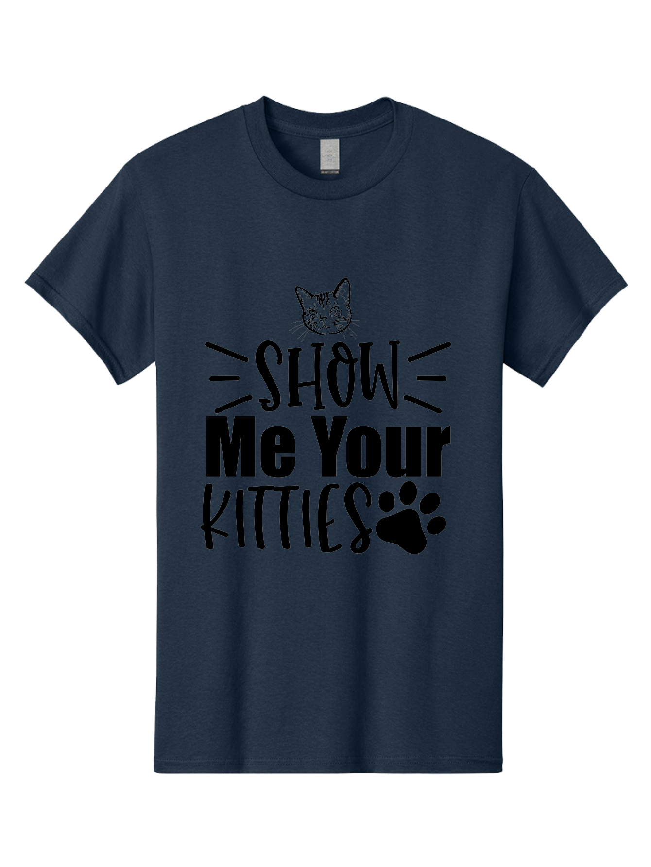 Show Me Your Kitties Men'S Graphic Tee, 100% Cotton, Comfortable Casual Summer Wear, Machine Washable, Cat Lovers, Kitties, Cat Theme, Feline Fun, Paw Print, Cat Face, Cute Graphics, Pet Lovers, Show Me Your Kitties Aae636 27