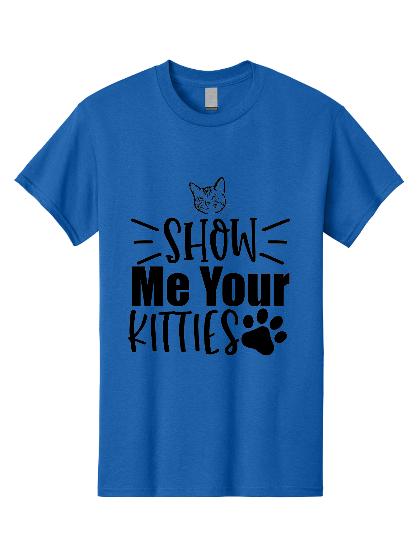 Show Me Your Kitties Men'S Graphic Tee, 100% Cotton, Comfortable Casual Summer Wear, Machine Washable, Cat Lovers, Kitties, Cat Theme, Feline Fun, Paw Print, Cat Face, Cute Graphics, Pet Lovers, Show Me Your Kitties Aae636 9
