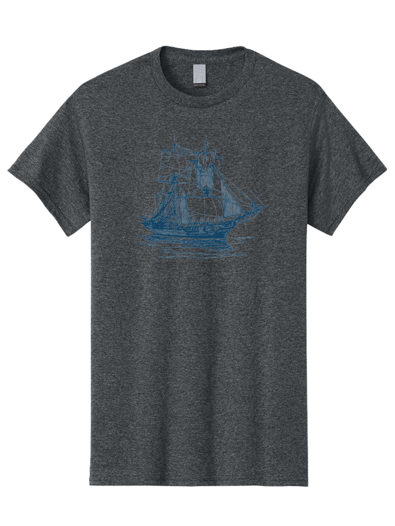 Silent Sails Ship Men'S Graphic Tee, 100% Cotton, Comfortable Casual Summer Wear, Machine Washable, Sailing Ship, Tall Ship, Naval Vessel, Sailing Boat, Ocean Waves, Nautical Theme, Historic Ship, Classic Sailing, Maritime Illustration Aae644 13