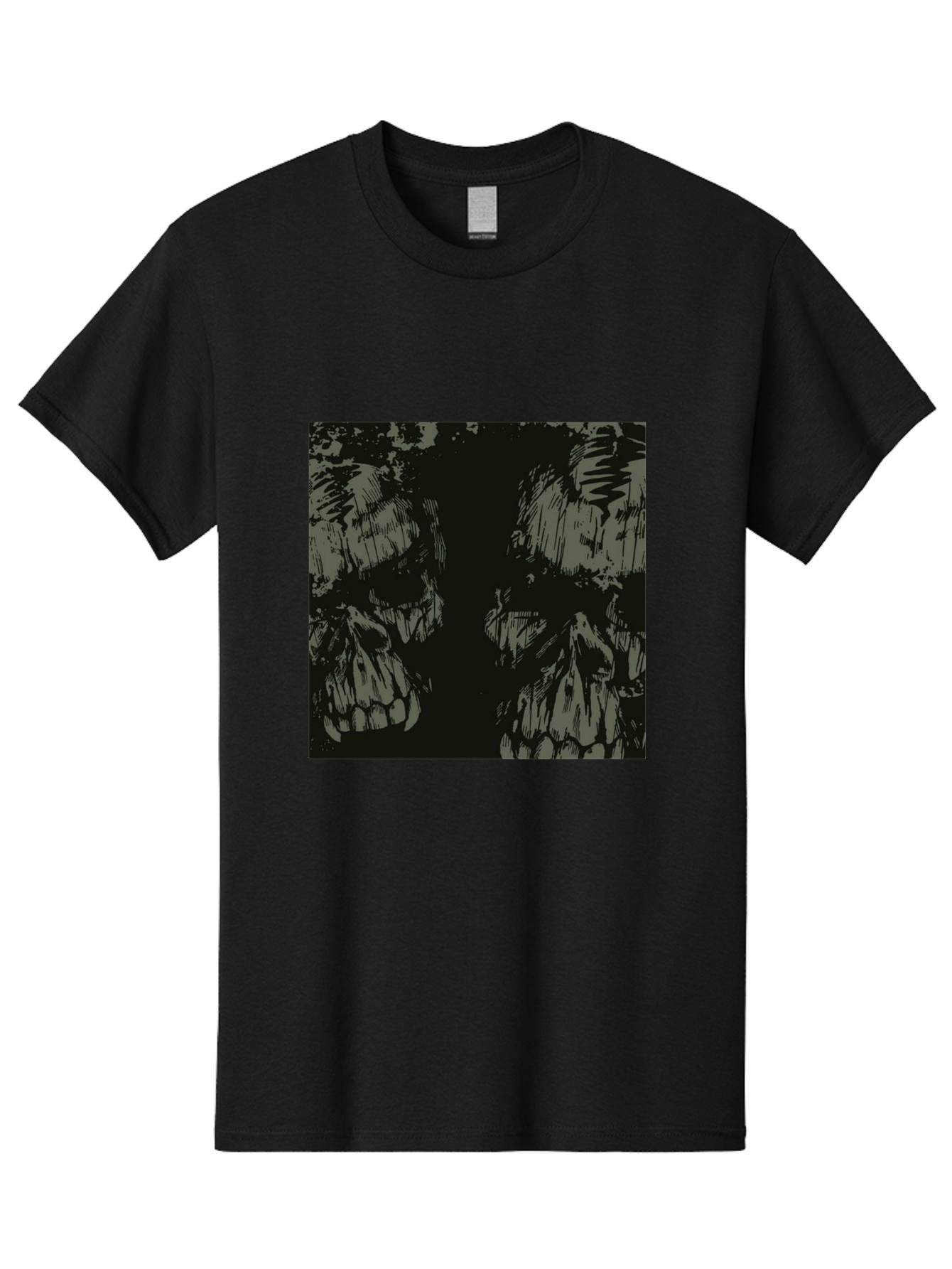 Silent Skulls Men'S Graphic Tee, 100% Cotton, Comfortable Casual Summer Wear, Machine Washable, Dark Fantasy, Skull Art, Gothic Style, Black And Grey, Creepy Atmosphere, Horror Theme, Death Symbol, Skull Design Aae645 15