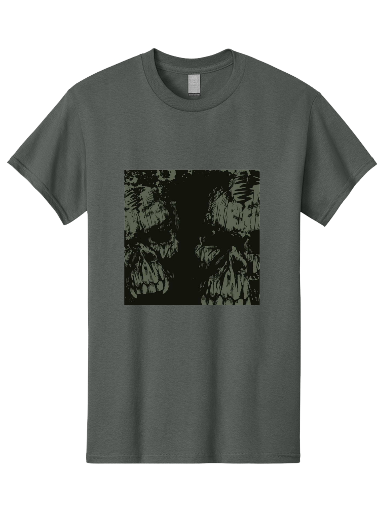 Silent Skulls Men'S Graphic Tee, 100% Cotton, Comfortable Casual Summer Wear, Machine Washable, Dark Fantasy, Skull Art, Gothic Style, Black And Grey, Creepy Atmosphere, Horror Theme, Death Symbol, Skull Design Aae645 23