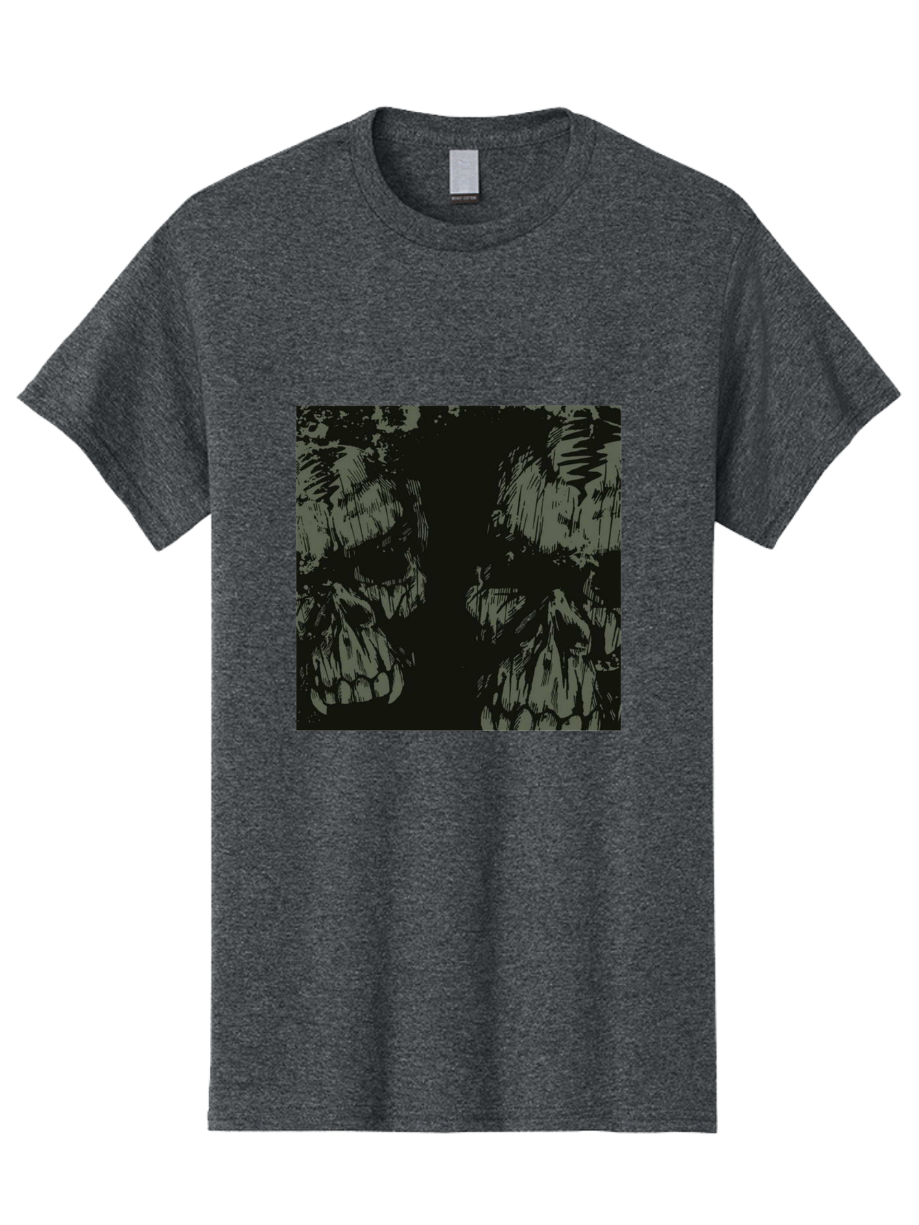 Silent Skulls Men'S Graphic Tee, 100% Cotton, Comfortable Casual Summer Wear, Machine Washable, Dark Fantasy, Skull Art, Gothic Style, Black And Grey, Creepy Atmosphere, Horror Theme, Death Symbol, Skull Design Aae645 17