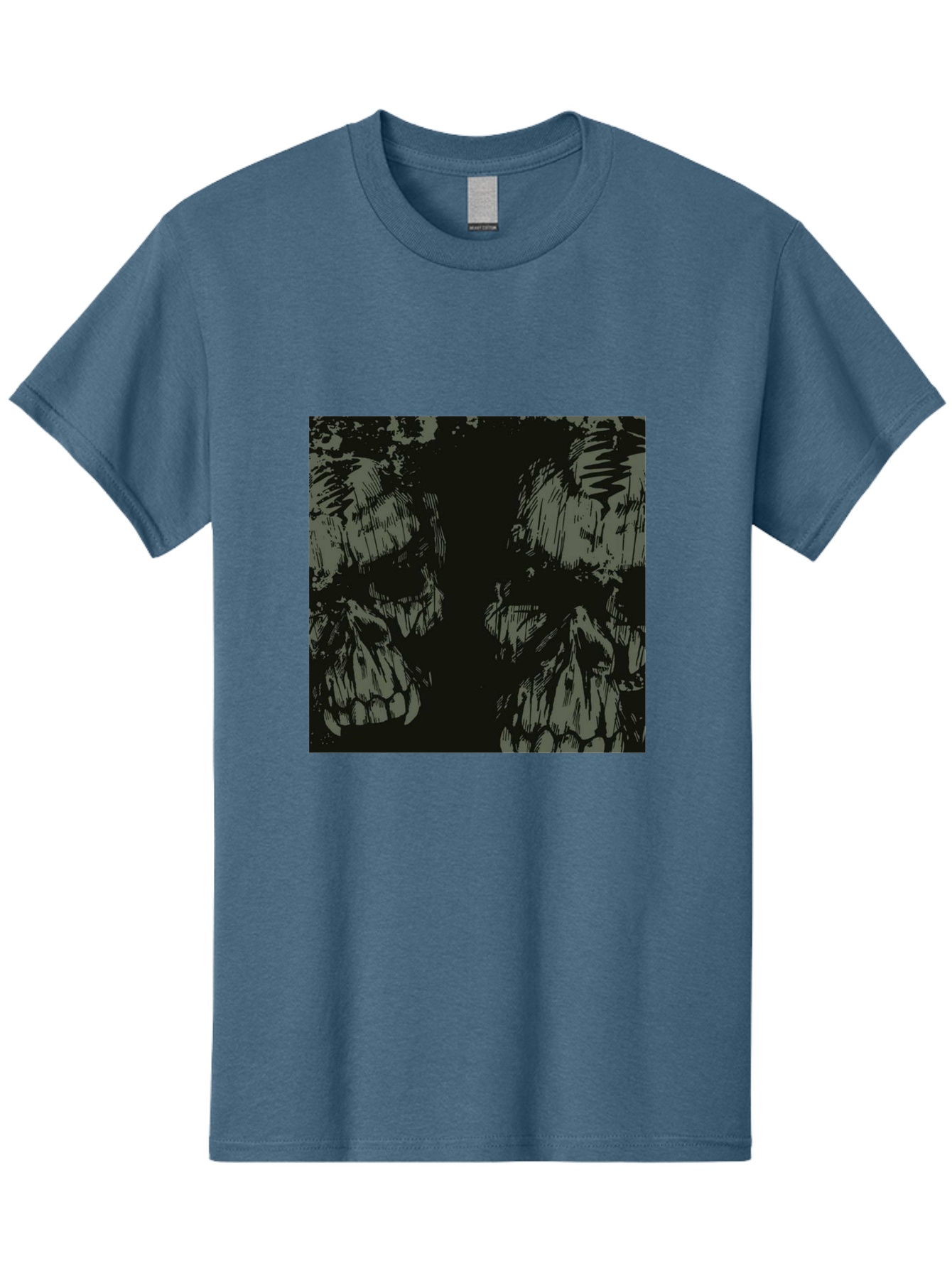 Silent Skulls Men'S Graphic Tee, 100% Cotton, Comfortable Casual Summer Wear, Machine Washable, Dark Fantasy, Skull Art, Gothic Style, Black And Grey, Creepy Atmosphere, Horror Theme, Death Symbol, Skull Design Aae645 19