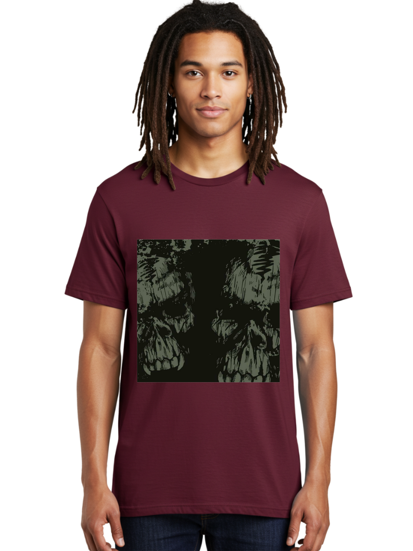 Silent Skulls Men'S Graphic Tee, 100% Cotton, Comfortable Casual Summer Wear, Machine Washable, Dark Fantasy, Skull Art, Gothic Style, Black And Grey, Creepy Atmosphere, Horror Theme, Death Symbol, Skull Design Aae645 14