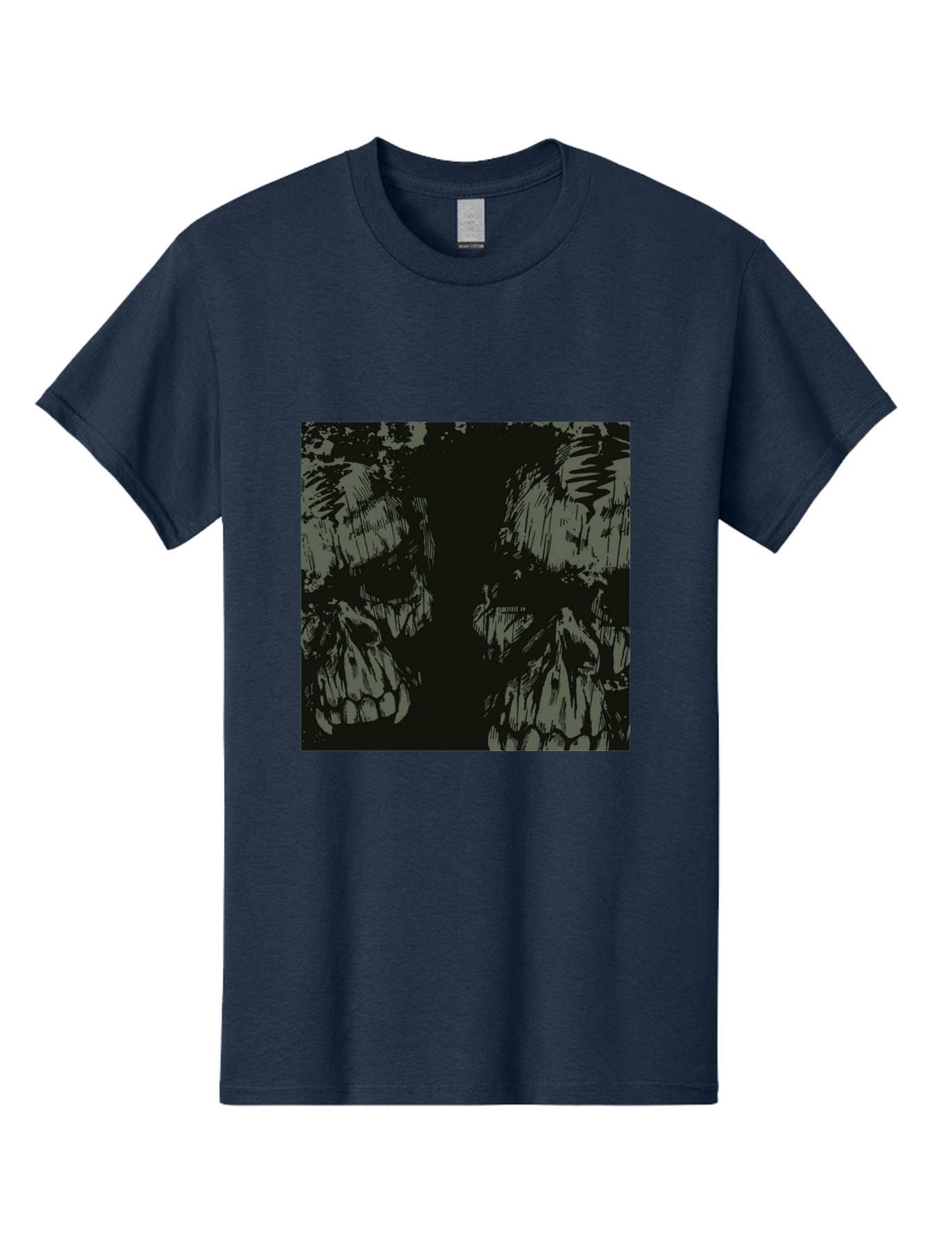 Silent Skulls Men'S Graphic Tee, 100% Cotton, Comfortable Casual Summer Wear, Machine Washable, Dark Fantasy, Skull Art, Gothic Style, Black And Grey, Creepy Atmosphere, Horror Theme, Death Symbol, Skull Design Aae645 11