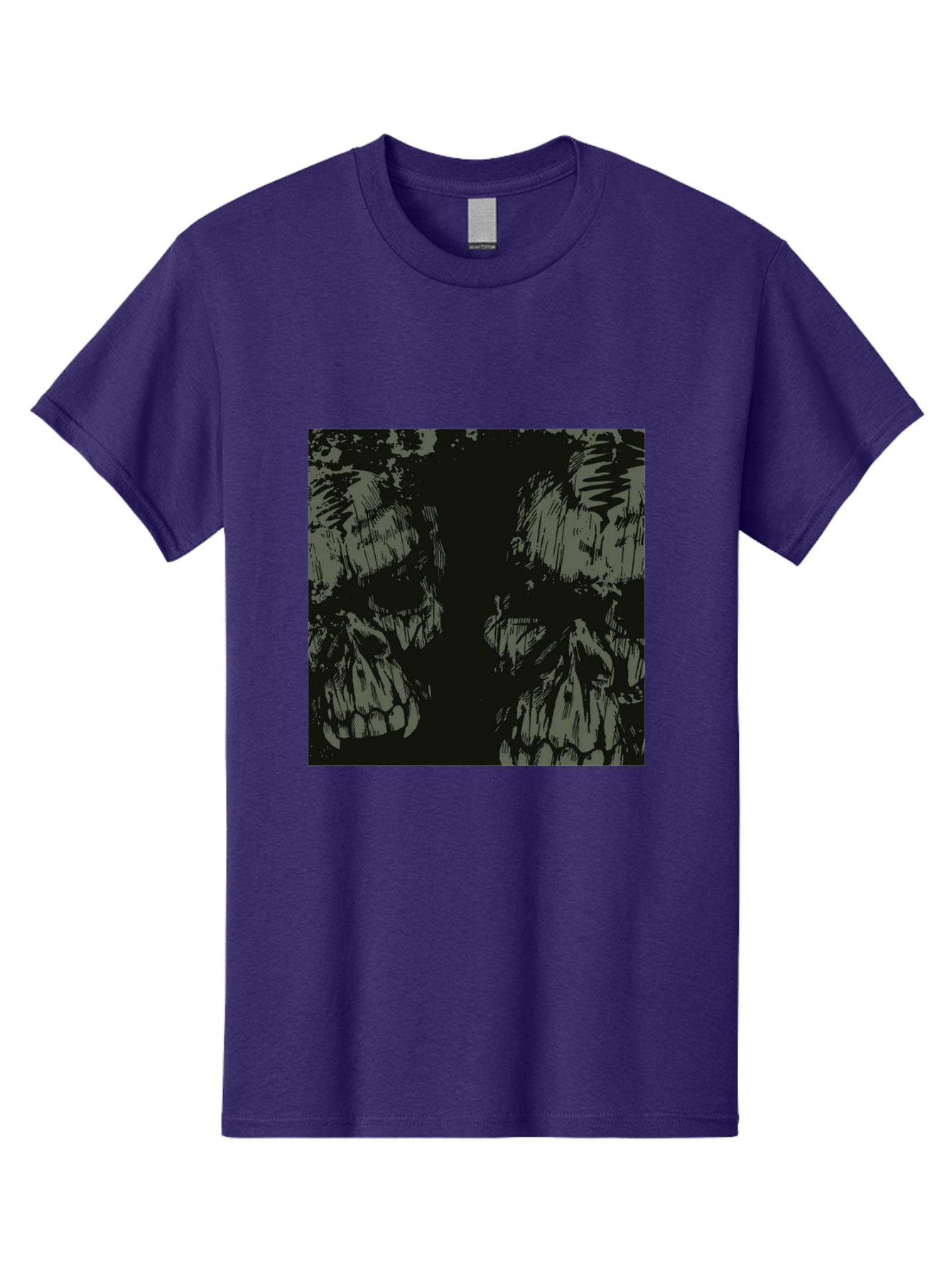 Silent Skulls Men'S Graphic Tee, 100% Cotton, Comfortable Casual Summer Wear, Machine Washable, Dark Fantasy, Skull Art, Gothic Style, Black And Grey, Creepy Atmosphere, Horror Theme, Death Symbol, Skull Design Aae645 27