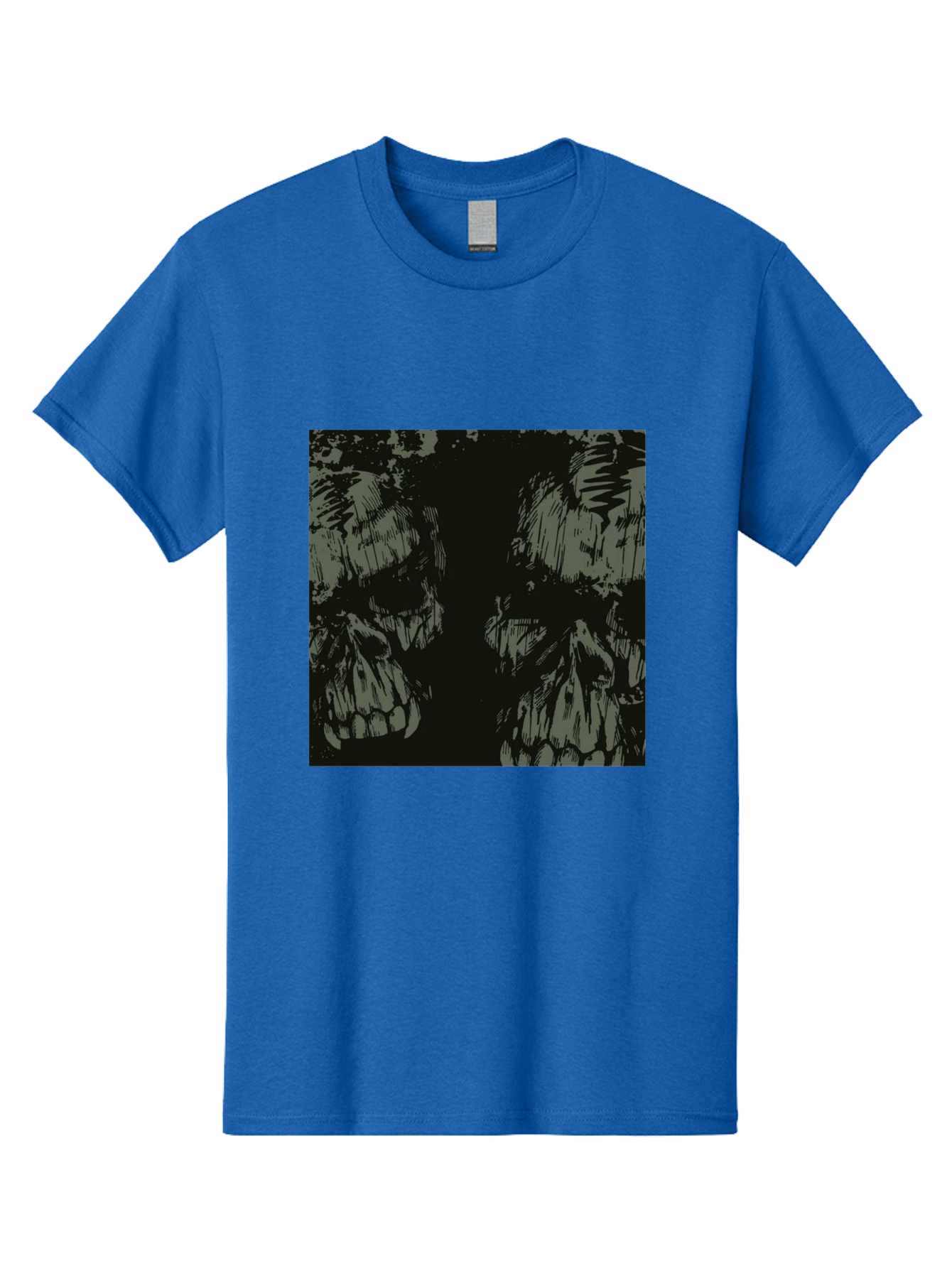 Silent Skulls Men'S Graphic Tee, 100% Cotton, Comfortable Casual Summer Wear, Machine Washable, Dark Fantasy, Skull Art, Gothic Style, Black And Grey, Creepy Atmosphere, Horror Theme, Death Symbol, Skull Design Aae645 3