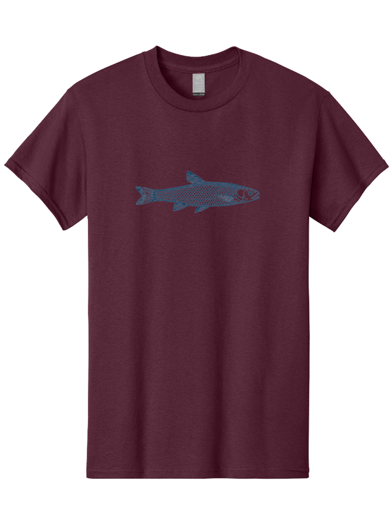 Silverline Fish Men'S Graphic Tee, 100% Cotton, Comfortable Casual Summer Wear, Machine Washable, Illustration Of A Fish, Fish With Scales, Aquatic Animal, Ocean Life, Sea Creature, Wildlife, Marine Biology, Fish Art, Detailed Drawing, Aae647 5