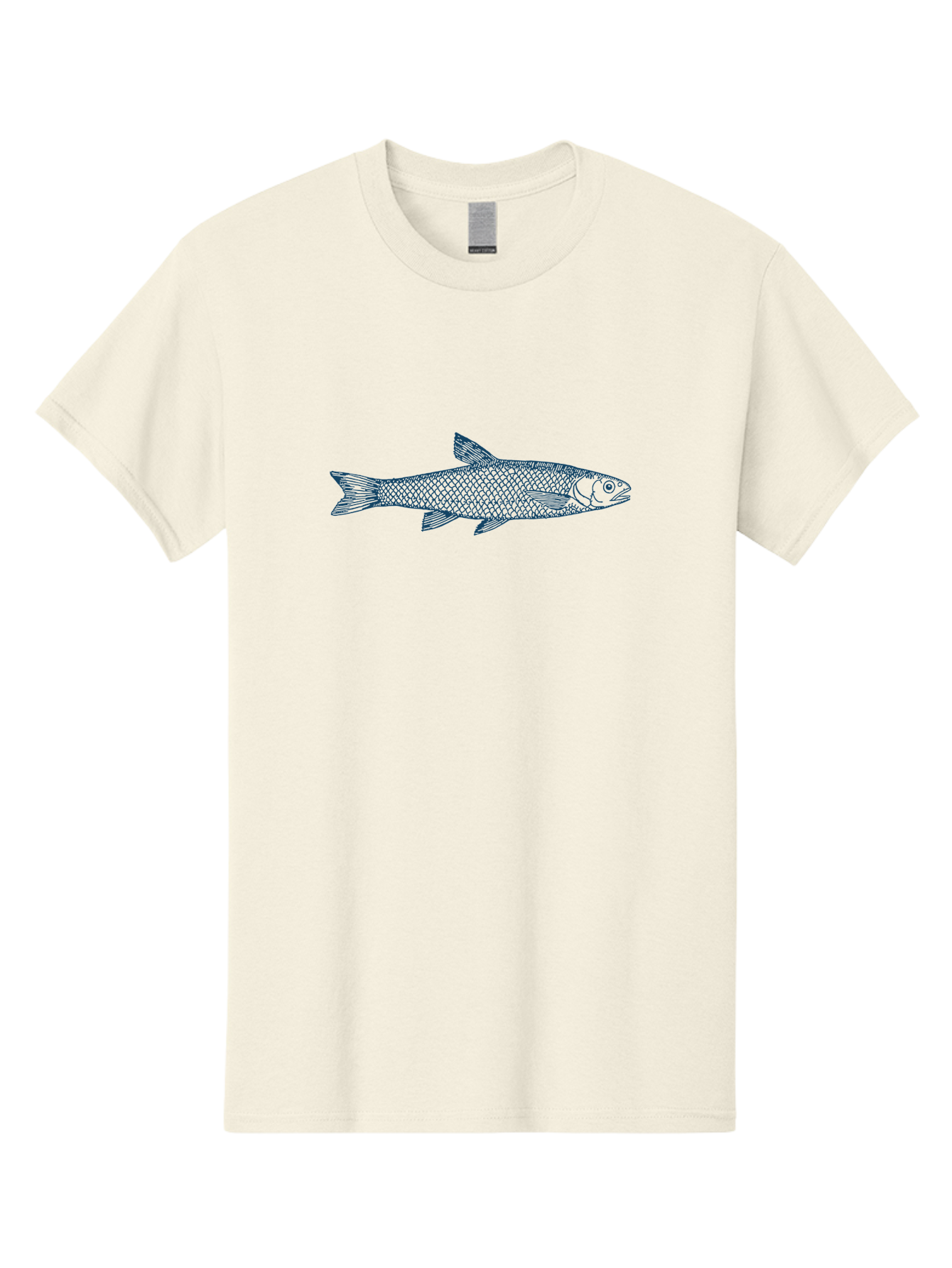 Silverline Fish Men'S Graphic Tee, 100% Cotton, Comfortable Casual Summer Wear, Machine Washable, Illustration Of A Fish, Fish With Scales, Aquatic Animal, Ocean Life, Sea Creature, Wildlife, Marine Biology, Fish Art, Detailed Drawing, Aae647 17