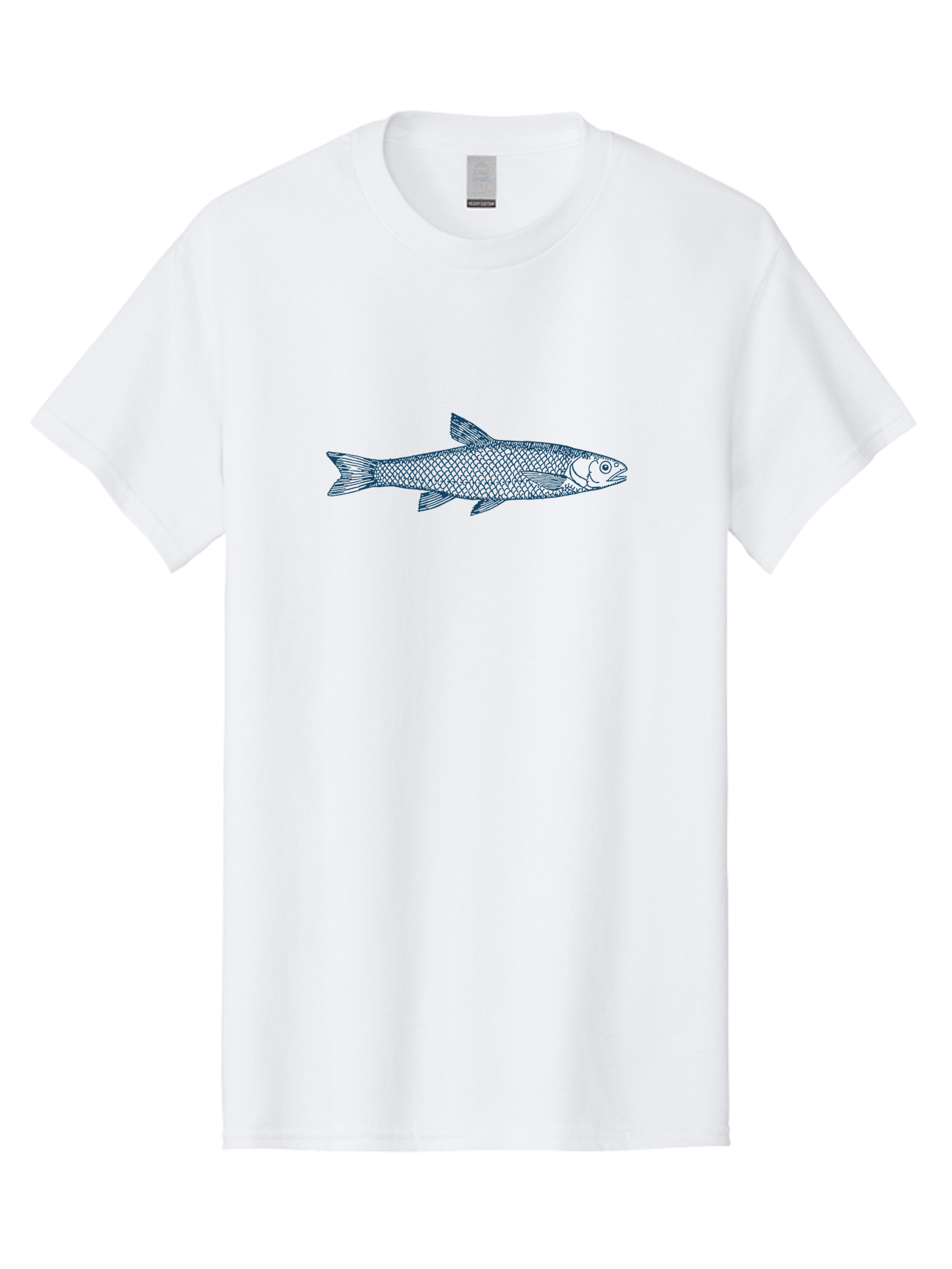 Silverline Fish Men'S Graphic Tee, 100% Cotton, Comfortable Casual Summer Wear, Machine Washable, Illustration Of A Fish, Fish With Scales, Aquatic Animal, Ocean Life, Sea Creature, Wildlife, Marine Biology, Fish Art, Detailed Drawing, Aae647 9