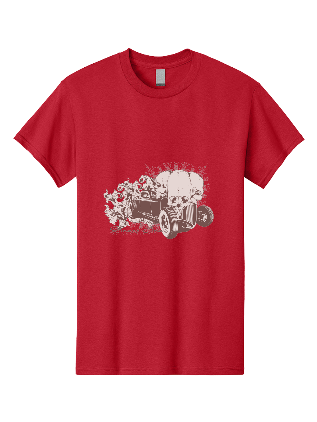 Skull Drive Men'S Graphic Tee, 100% Cotton, Comfortable Casual Summer Wear, Machine Washable, Hot Rod Car, Sugar Skull, Vintage Vehicle, Skull Design, Gothic Art, Automotive Culture, Custom Car, Skull Graphics Aae650 9