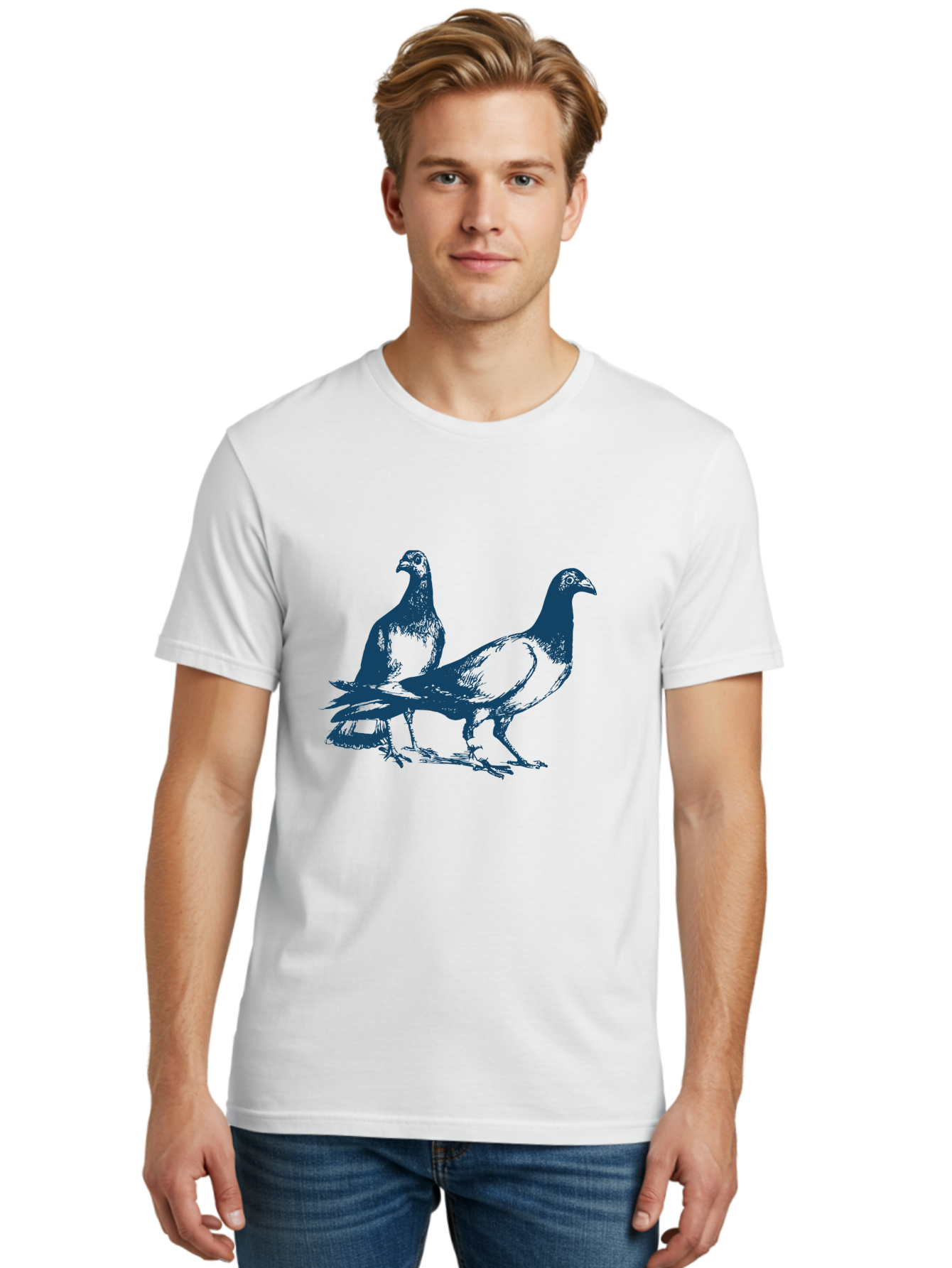 Skyline Pigeon Union Men'S Graphic Tee, 100% Cotton, Comfortable Casual Summer Wear, Machine Washable, Pigeons, Birds, Wildlife, Urban Animals, Bird Watching, Nature Lovers Aae652 6