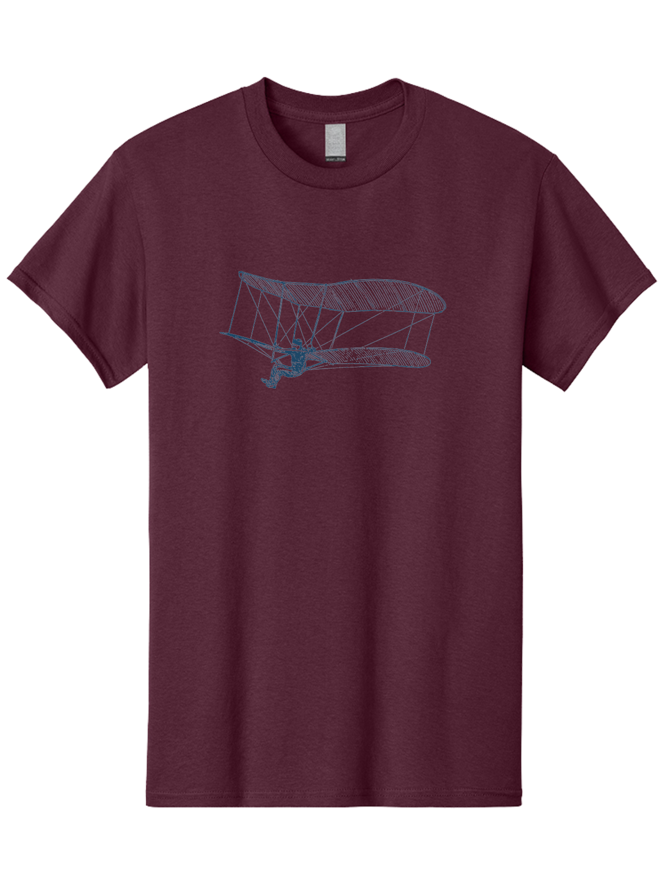 Skyrider Men'S Graphic Tee, 100% Cotton, Comfortable Casual Summer Wear, Machine Washable, Hang Glider In Flight, Flying Human Figure, Aviation Innovation, Recreational Flying, Adventurous Sports, Extreme Thrill, Hang Gliding Enthusiast, Aae653 21