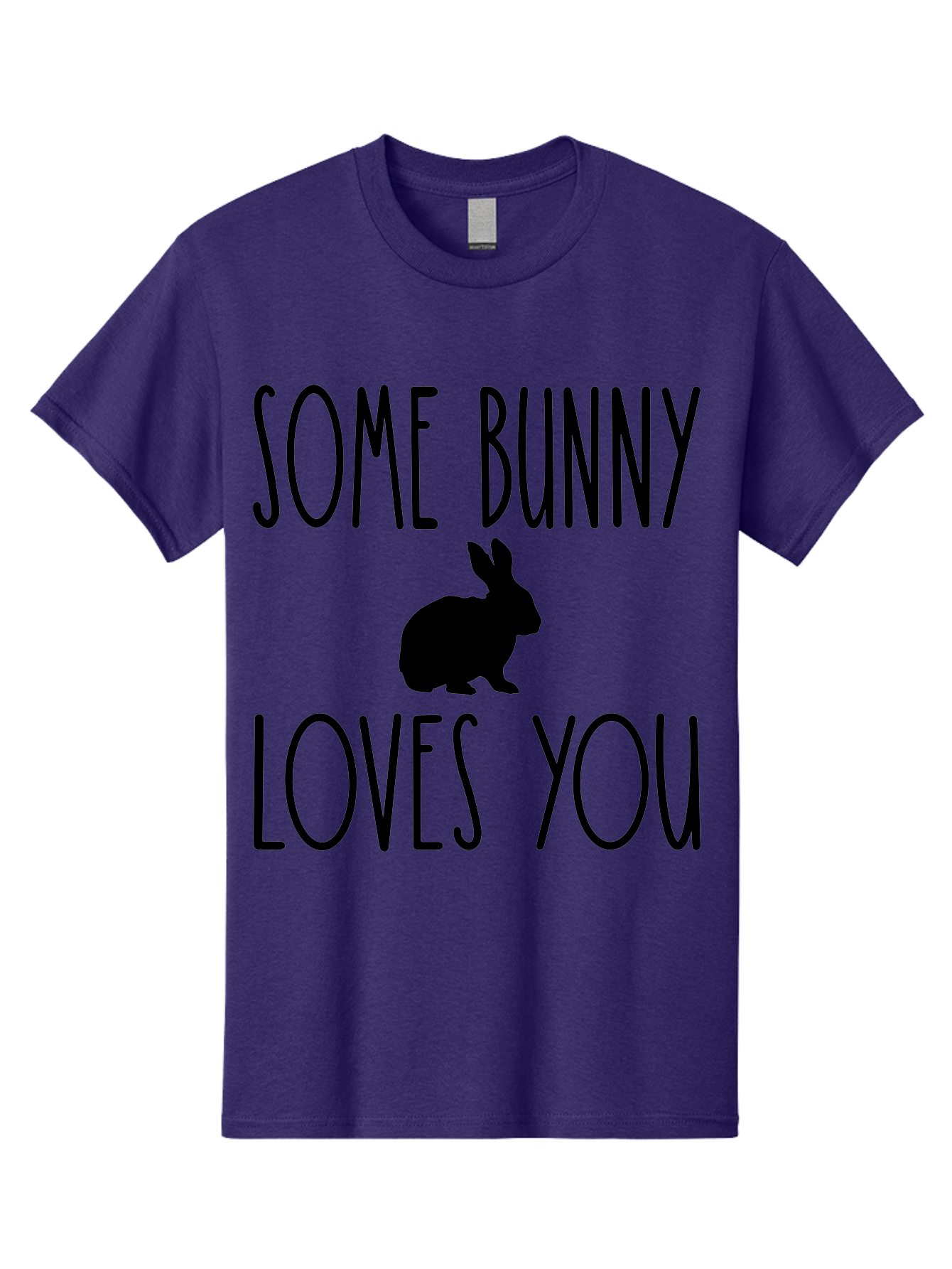 Some Bunny Loves You Men'S Graphic Tee, 100% Cotton, Comfortable Casual Summer Wear, Machine Washable, Bunny Silhouette, Love Message, Easter Theme, Rabbit Graphics, Cute Design, Funny Quotes, Spring Season Aae656 27