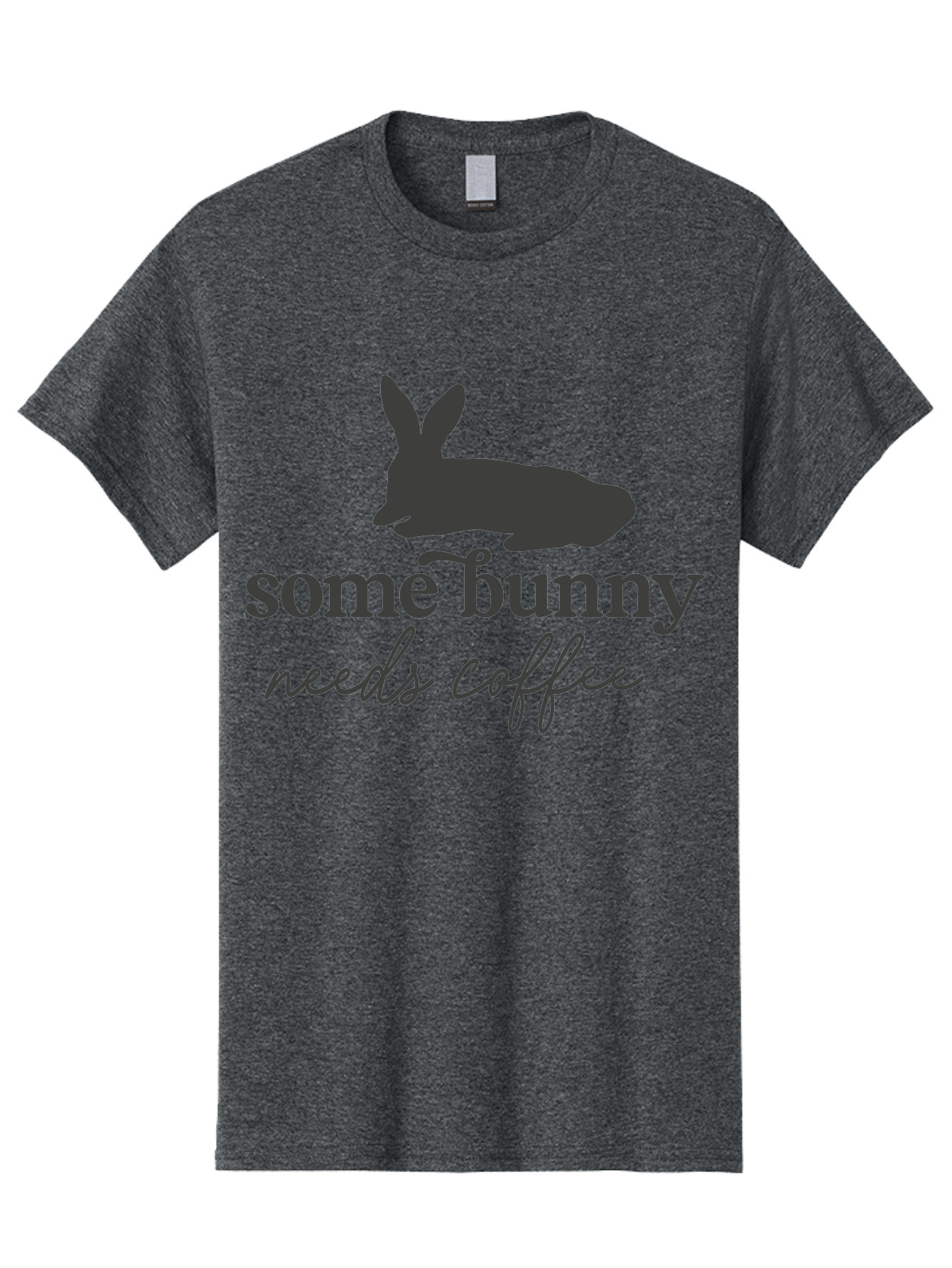 Some Bunny Needs Coffee Men'S Graphic Tee, 100% Cotton, Comfortable Casual Summer Wear, Machine Washable, Coffee Lover, Bunny Silhouette, Morning Motivation, Caffeine Humor, Rabbit Design, Funny Quote, Coffee Break Aae657 7