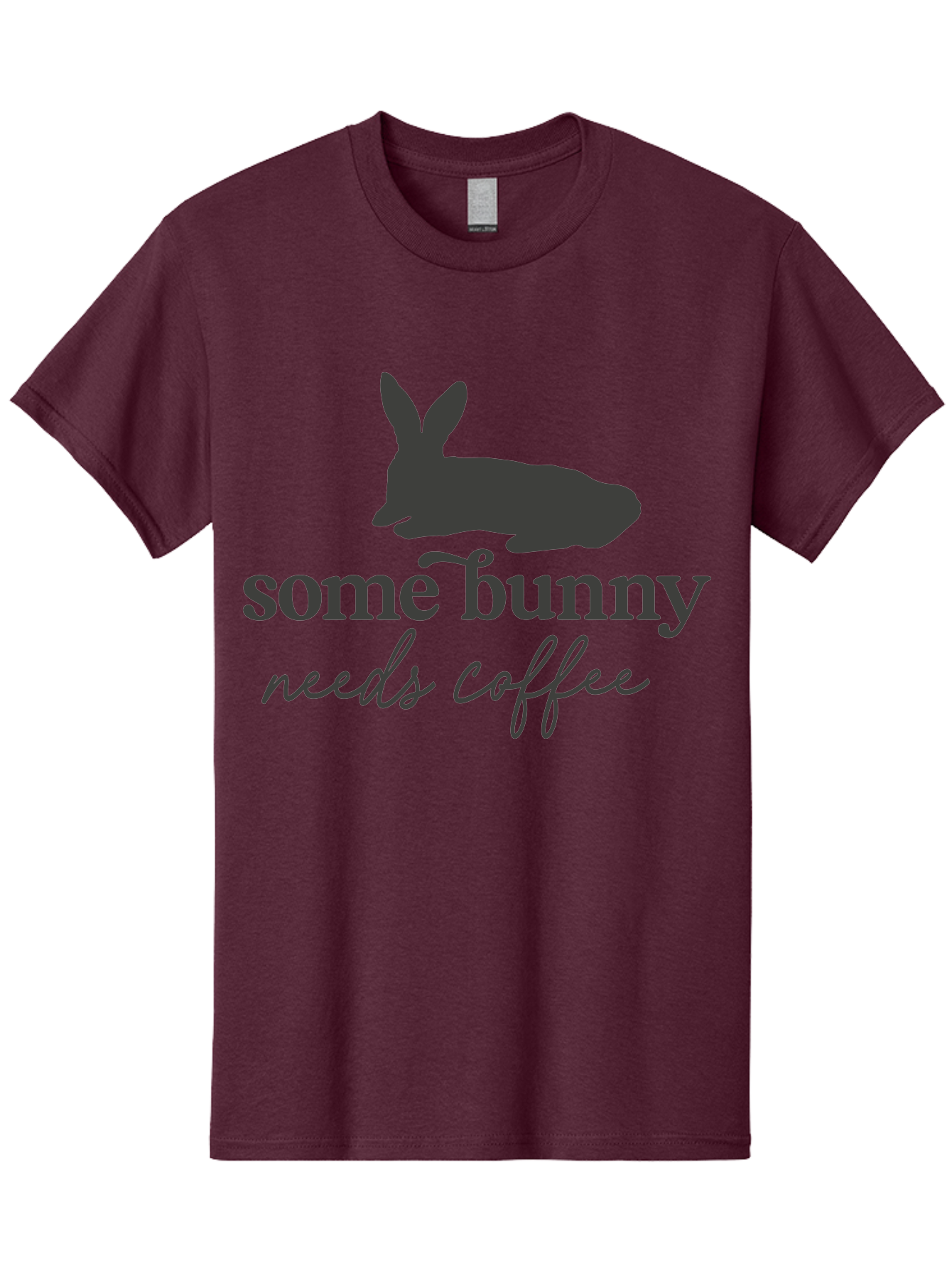 Some Bunny Needs Coffee Men'S Graphic Tee, 100% Cotton, Comfortable Casual Summer Wear, Machine Washable, Coffee Lover, Bunny Silhouette, Morning Motivation, Caffeine Humor, Rabbit Design, Funny Quote, Coffee Break Aae657 5