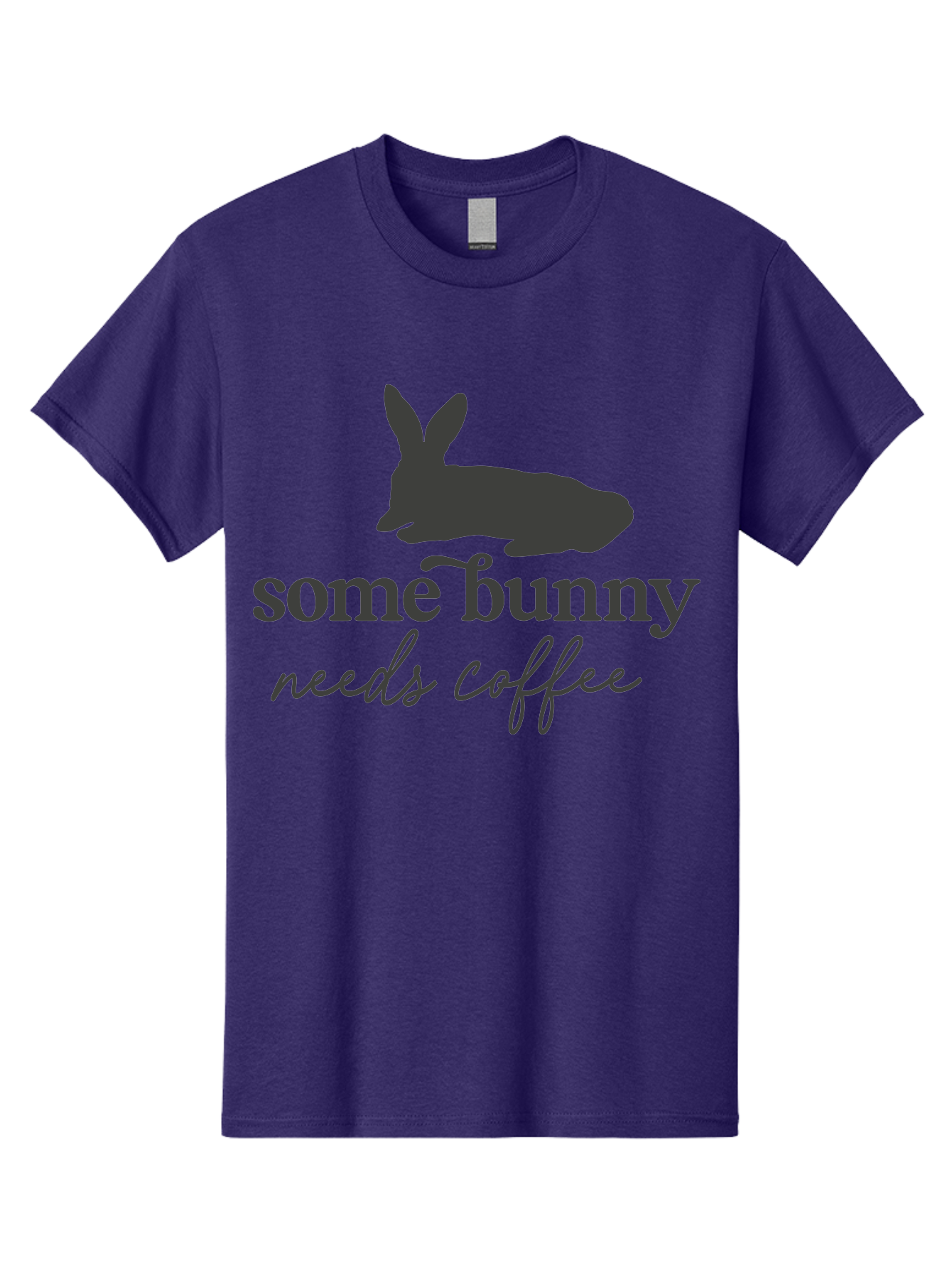 Some Bunny Needs Coffee Men'S Graphic Tee, 100% Cotton, Comfortable Casual Summer Wear, Machine Washable, Coffee Lover, Bunny Silhouette, Morning Motivation, Caffeine Humor, Rabbit Design, Funny Quote, Coffee Break Aae657 13