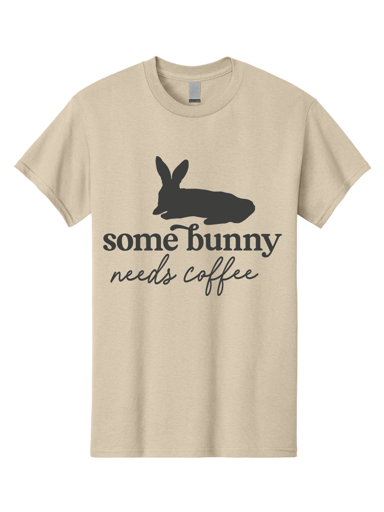 Some Bunny Needs Coffee Men'S Graphic Tee, 100% Cotton, Comfortable Casual Summer Wear, Machine Washable, Coffee Lover, Bunny Silhouette, Morning Motivation, Caffeine Humor, Rabbit Design, Funny Quote, Coffee Break Aae657 10