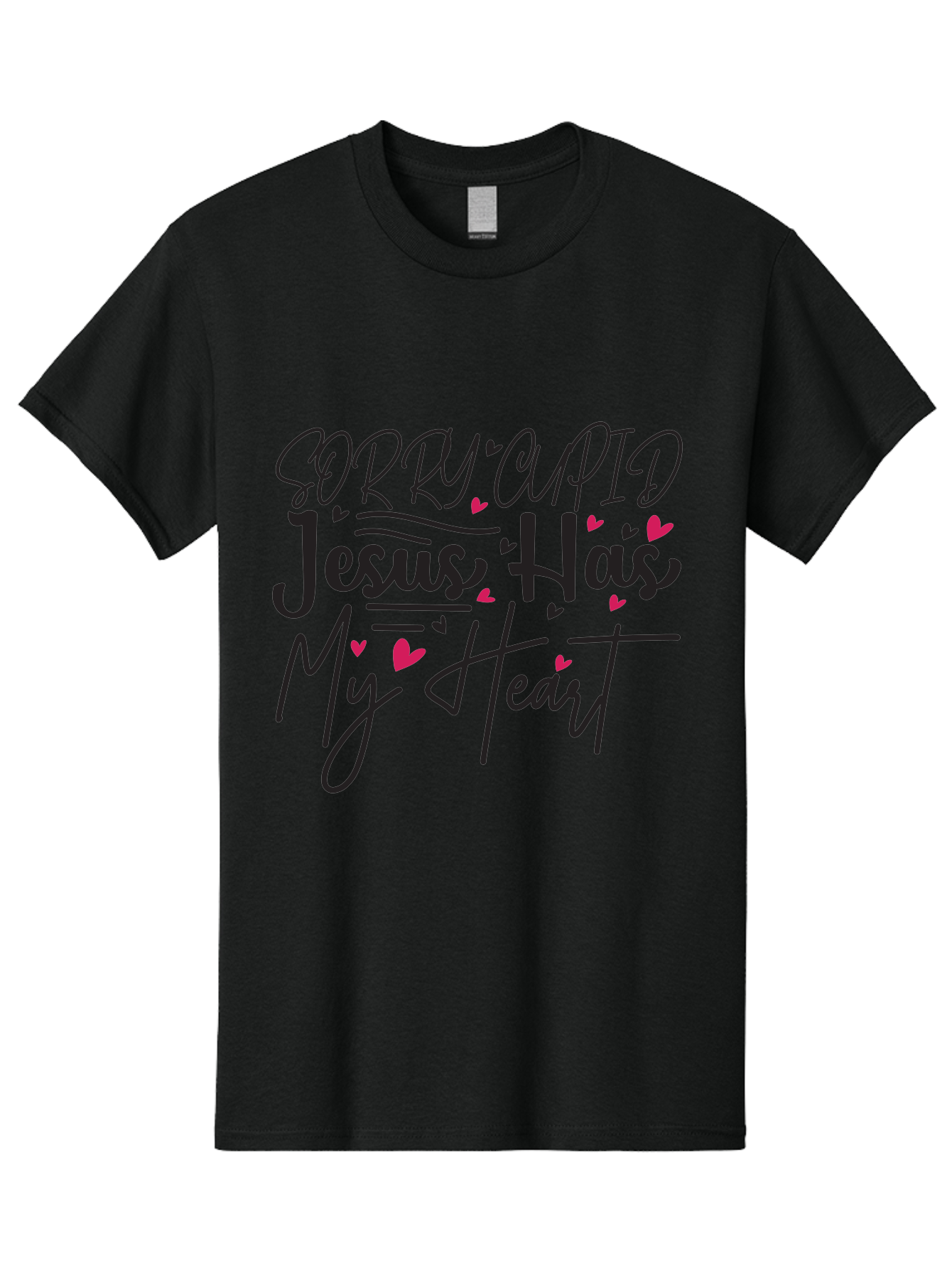 Sorry Cupid Jesus Has My Heart Men'S Graphic Tee, 100% Cotton, Comfortable Casual Summer Wear, Machine Washable, Valentine'S Day Quote, Christian Love, Jesus Has My Heart, Sorry Cupid, Inspirational Quotes, Faith-Based Design, Aae658 29