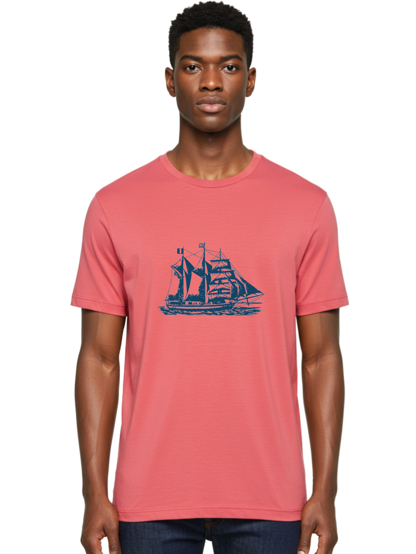 Storm Chaser Men'S Graphic Tee, 100% Cotton, Comfortable Casual Summer Wear, Machine Washable, Sailing Ship, Tall Sailing Vessel, Classic Maritime Icon, Vintage Nautical Theme, Majestic Oceanic Scene, Historical Sailing Rig, Aae674 20