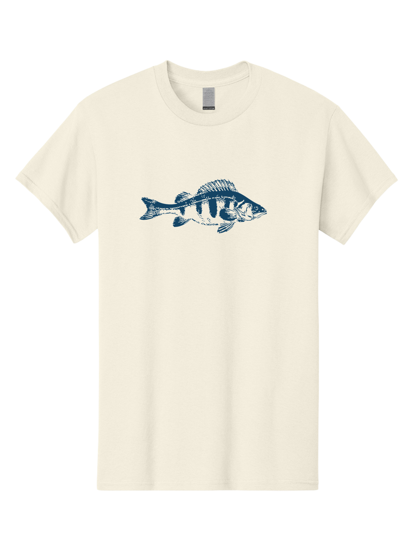 Strikefin Fish Men'S Graphic Tee, 100% Cotton, Comfortable Casual Summer Wear, Machine Washable, Bass Fish Illustration, Line Art, Aquatic Life, Water Sports, Freshwater Fish, Fishing, Monochrome Art, Simple Design, Minimalist, Wildlife Art Aae675 3
