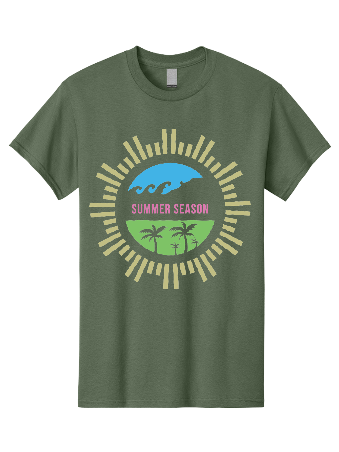 Summer Season Men'S Graphic Tee, 100% Cotton, Comfortable Casual Summer Wear, Machine Washable, Summer Vacation, Tropical Getaway, Ocean Waves, Palm Trees, Sun Symbol, Warm Weather, Beach Scene, Seasonal Theme, Sunny Days, Summer Fun Aae676 17