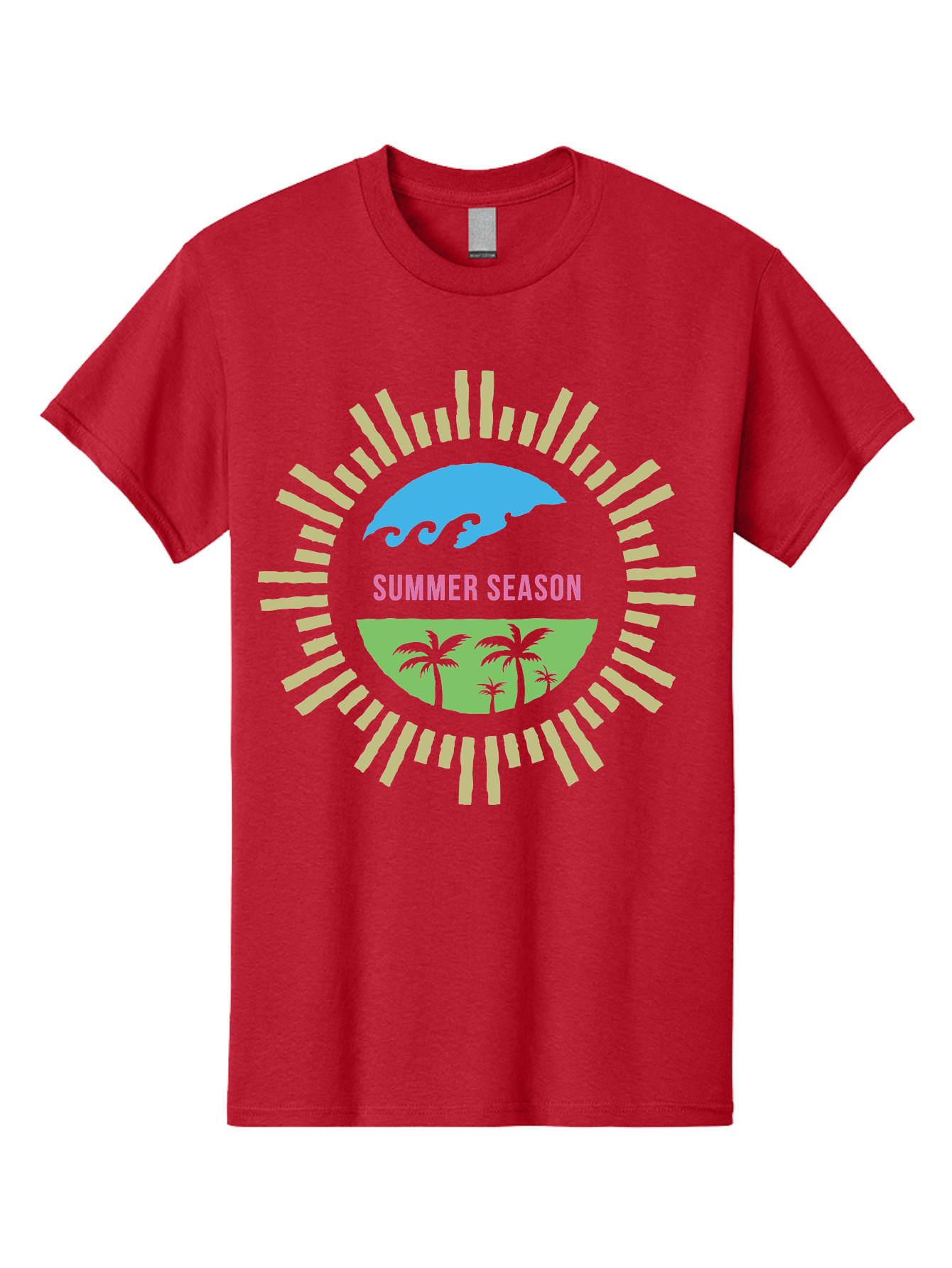 Summer Season Men'S Graphic Tee, 100% Cotton, Comfortable Casual Summer Wear, Machine Washable, Summer Vacation, Tropical Getaway, Ocean Waves, Palm Trees, Sun Symbol, Warm Weather, Beach Scene, Seasonal Theme, Sunny Days, Summer Fun Aae676 13
