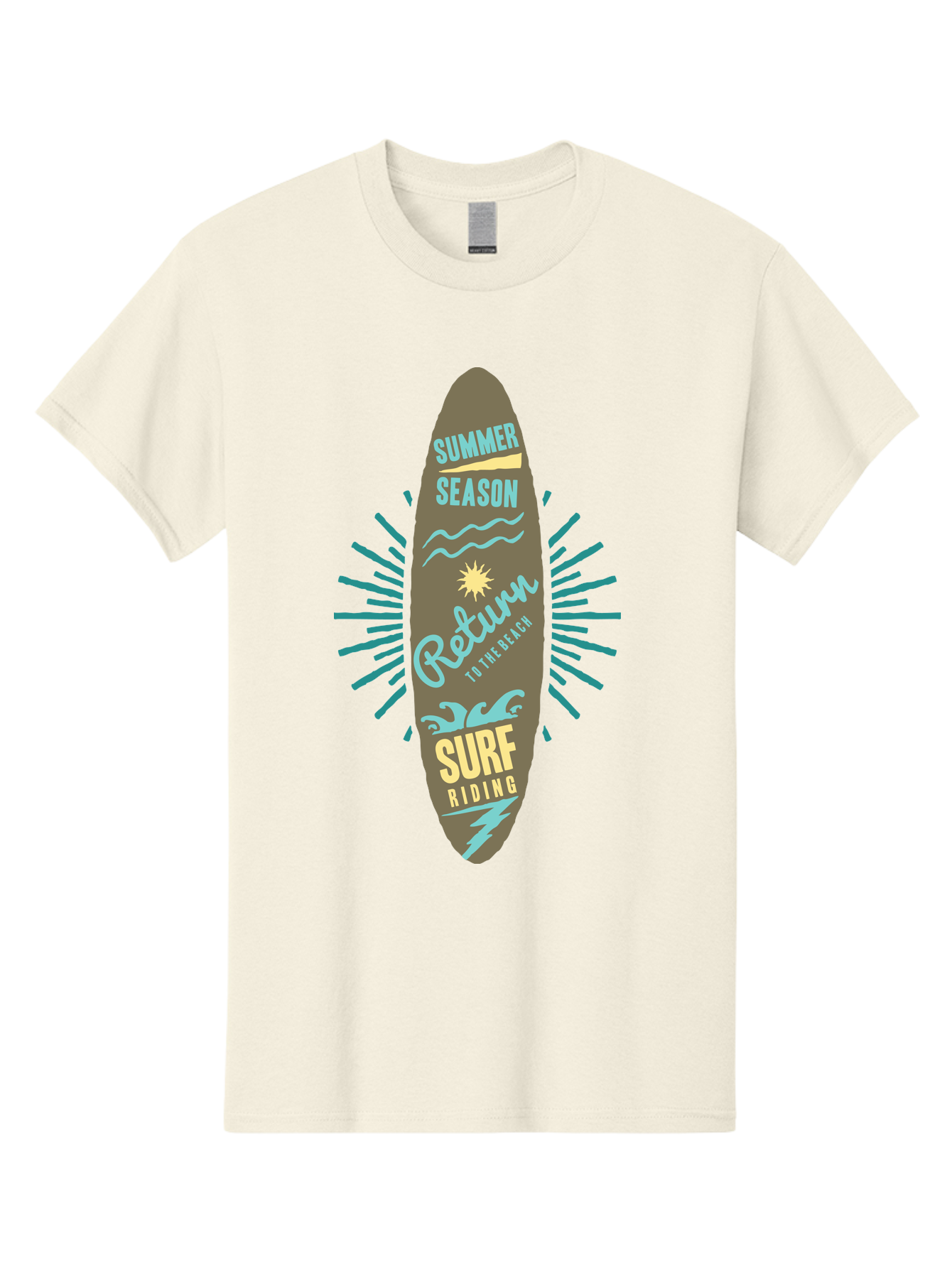 Surf Riding Men'S Graphic Tee, 100% Cotton, Comfortable Casual Summer Wear, Machine Washable, Surfing Graphics, Beach Vibes, Summer Season, Surf Riding, Retro Design, Sun Symbol, Wavy Lines, Surfing Culture, Coastal Lifestyle, Summer Fun Aae677 27