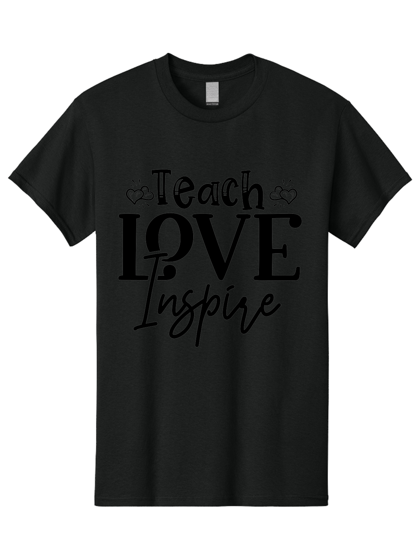 Teach Love Inspire Men'S Graphic Tee, 100% Cotton, Comfortable Casual Summer Wear, Machine Washable, Teach Love Inspire, Teaching Quotes, Inspirational Quotes, Love Quotes, Teacher Appreciation, Motivational Phrases, Heartwarming Messages, Aae683 7