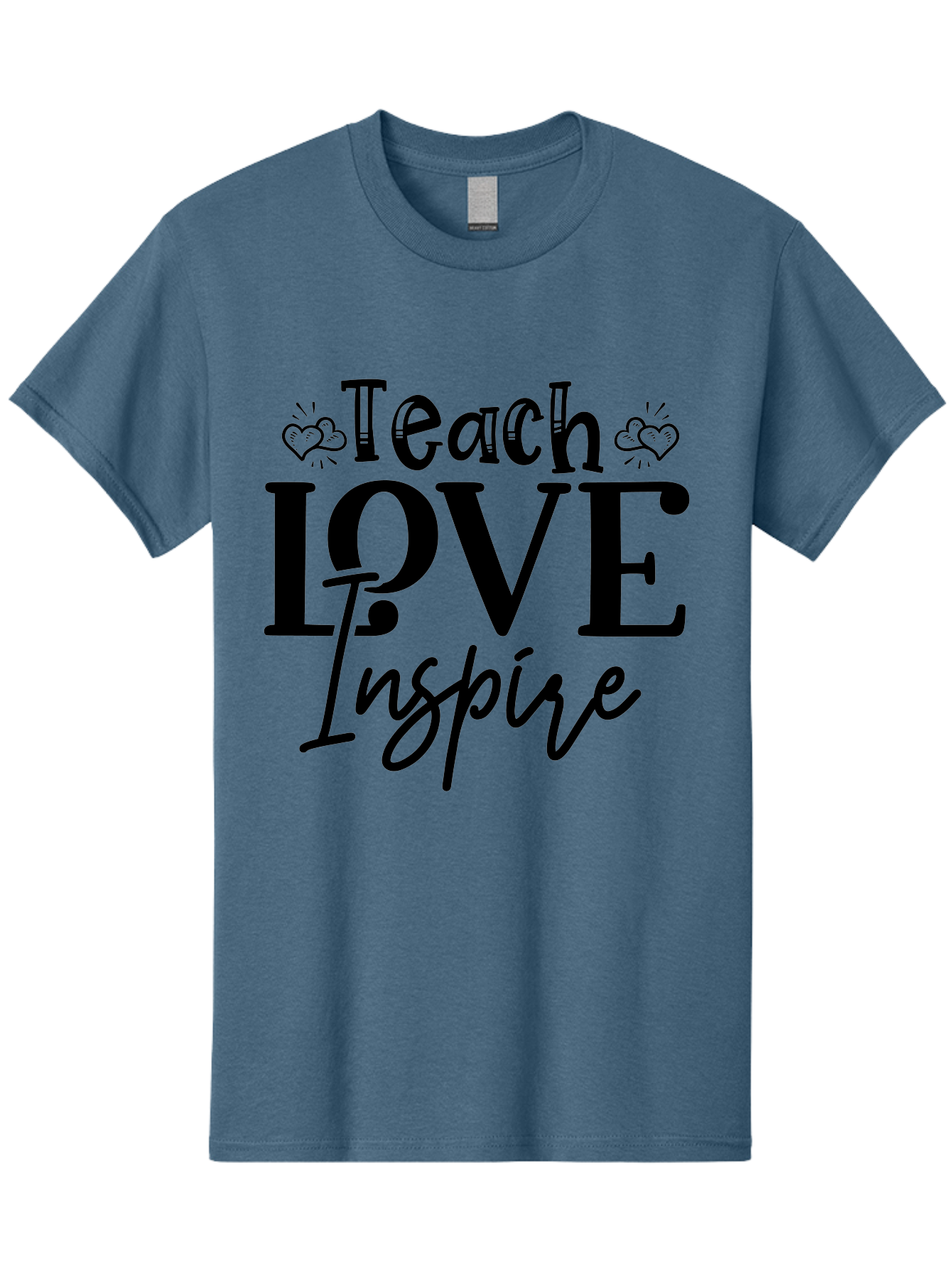 Teach Love Inspire Men'S Graphic Tee, 100% Cotton, Comfortable Casual Summer Wear, Machine Washable, Teach Love Inspire, Teaching Quotes, Inspirational Quotes, Love Quotes, Teacher Appreciation, Motivational Phrases, Heartwarming Messages, Aae683 23