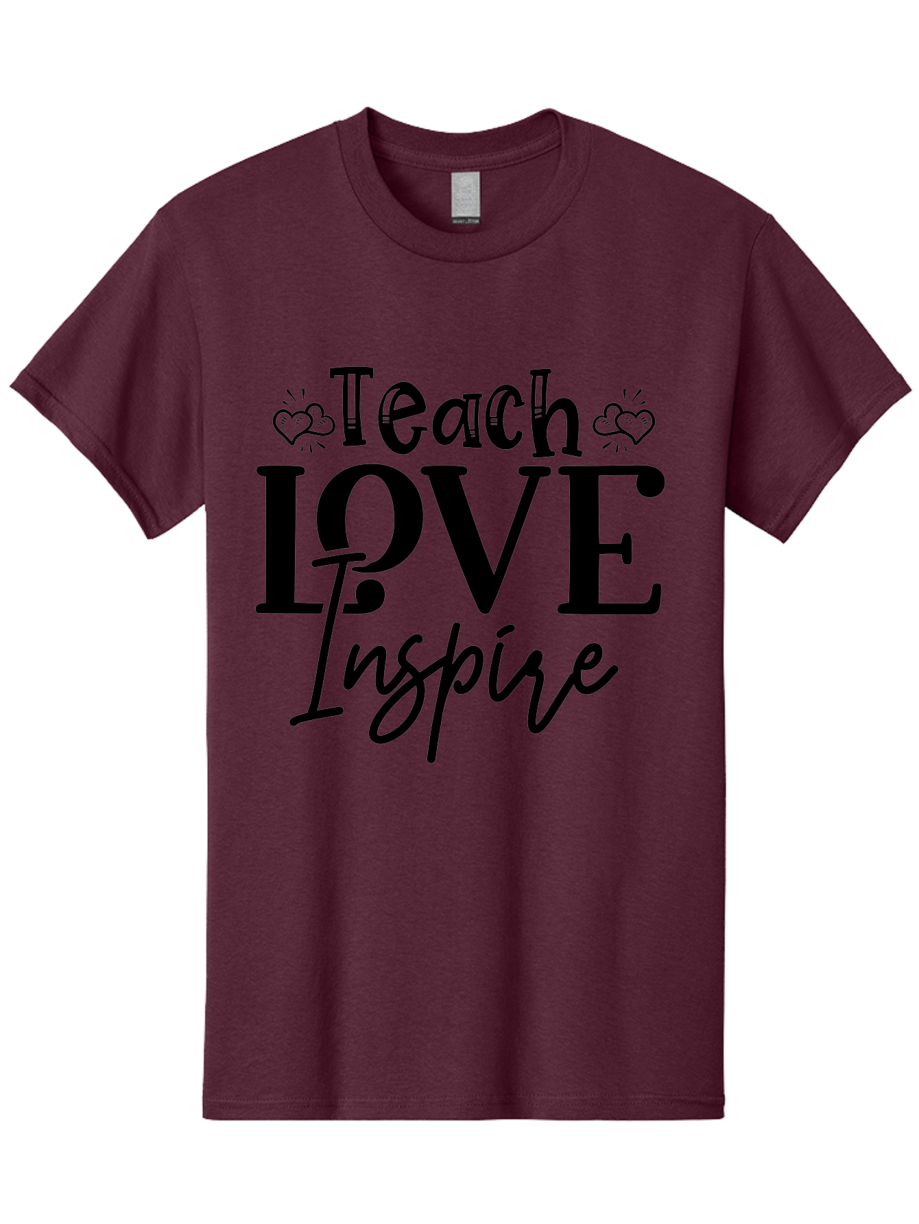 Teach Love Inspire Men'S Graphic Tee, 100% Cotton, Comfortable Casual Summer Wear, Machine Washable, Teach Love Inspire, Teaching Quotes, Inspirational Quotes, Love Quotes, Teacher Appreciation, Motivational Phrases, Heartwarming Messages, Aae683 11