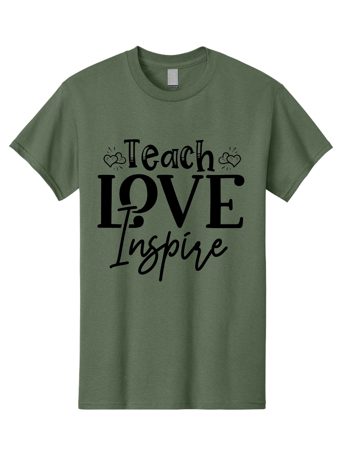Teach Love Inspire Men'S Graphic Tee, 100% Cotton, Comfortable Casual Summer Wear, Machine Washable, Teach Love Inspire, Teaching Quotes, Inspirational Quotes, Love Quotes, Teacher Appreciation, Motivational Phrases, Heartwarming Messages, Aae683 21