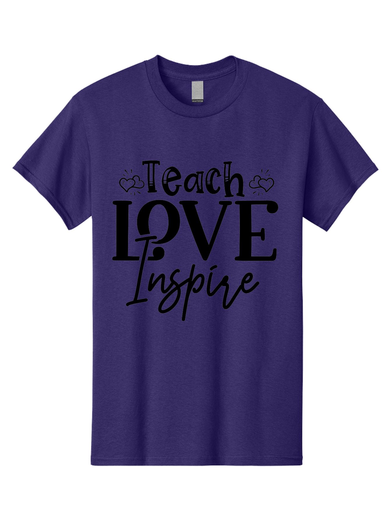 Teach Love Inspire Men'S Graphic Tee, 100% Cotton, Comfortable Casual Summer Wear, Machine Washable, Teach Love Inspire, Teaching Quotes, Inspirational Quotes, Love Quotes, Teacher Appreciation, Motivational Phrases, Heartwarming Messages, Aae683 29