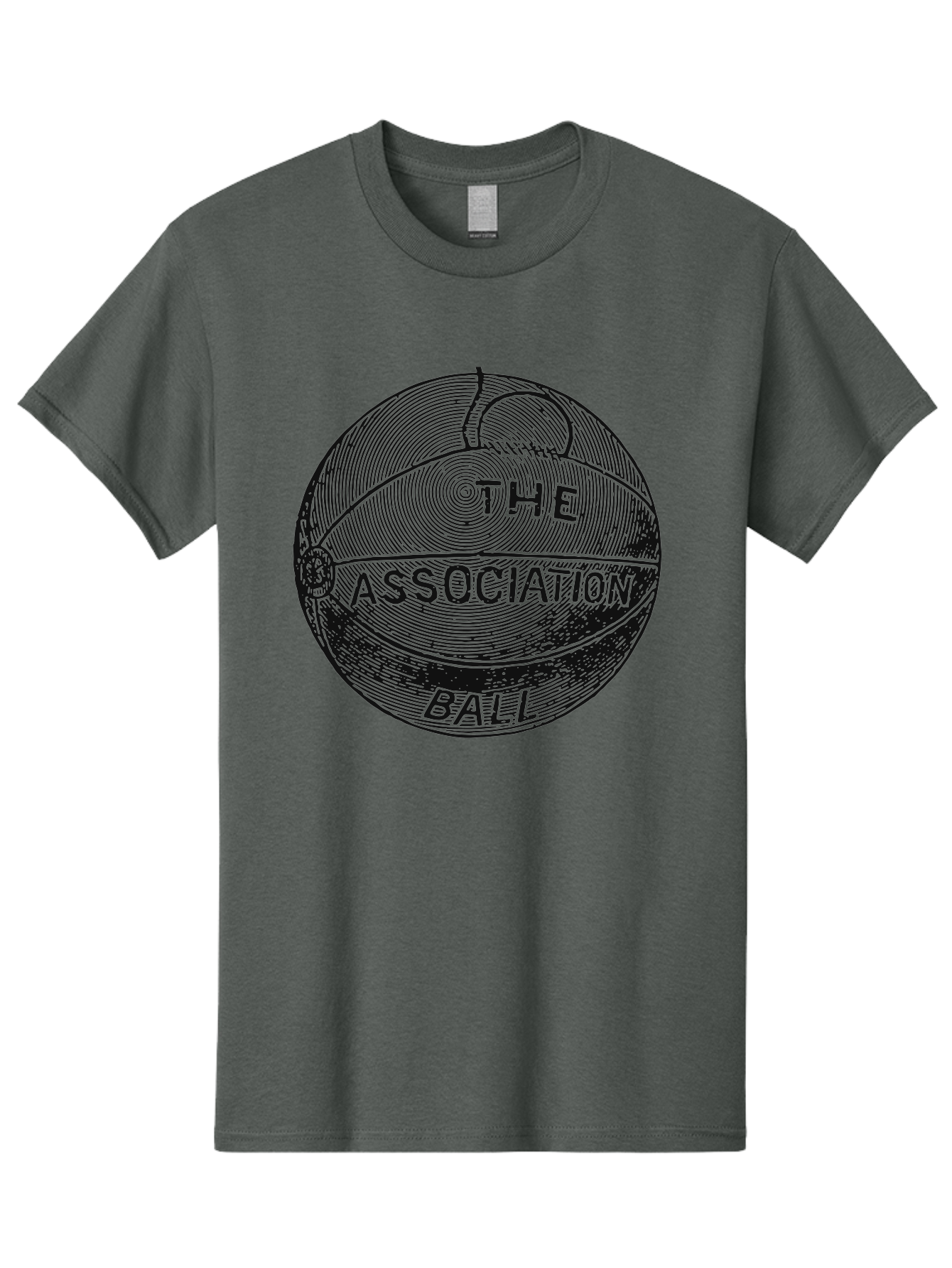 The Association Ball Men'S Graphic Tee, 100% Cotton, Comfortable Casual Summer Wear, Machine Washable, Vintage Basketball Illustration, Retro Sports Art, Circular Design, Textured Ball, Bold Typography, Nostalgic Feel, Classic Basketball, Aae693 27