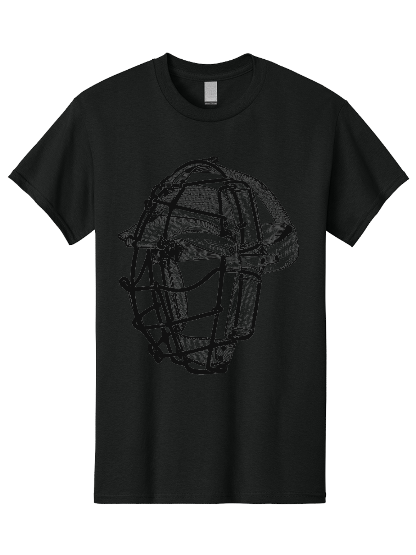 The Backstop Shield Men'S Graphic Tee, 100% Cotton, Comfortable Casual Summer Wear, Machine Washable, Baseball Catcher'S Mask, Protective Gear, Sports Equipment, Vintage Design, Classic Style, Catcher'S Protective Mask Aae694 11