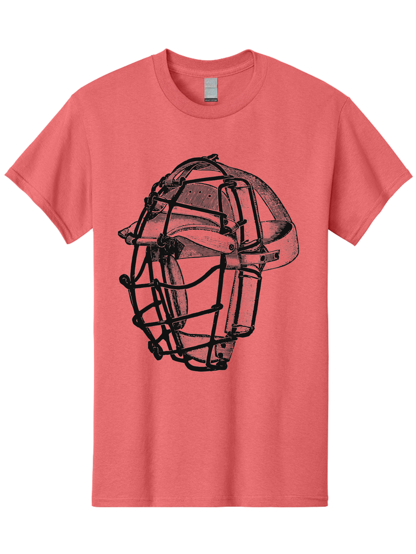 The Backstop Shield Men'S Graphic Tee, 100% Cotton, Comfortable Casual Summer Wear, Machine Washable, Baseball Catcher'S Mask, Protective Gear, Sports Equipment, Vintage Design, Classic Style, Catcher'S Protective Mask Aae694 13