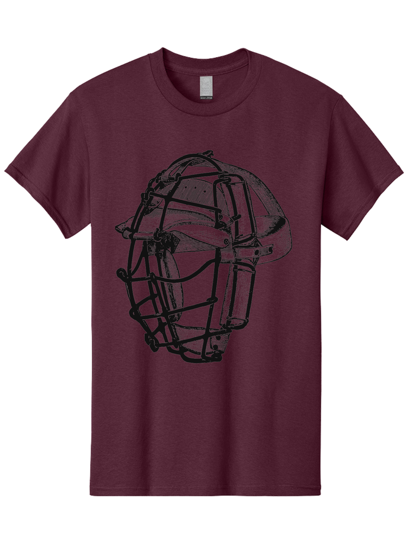 The Backstop Shield Men'S Graphic Tee, 100% Cotton, Comfortable Casual Summer Wear, Machine Washable, Baseball Catcher'S Mask, Protective Gear, Sports Equipment, Vintage Design, Classic Style, Catcher'S Protective Mask Aae694 27