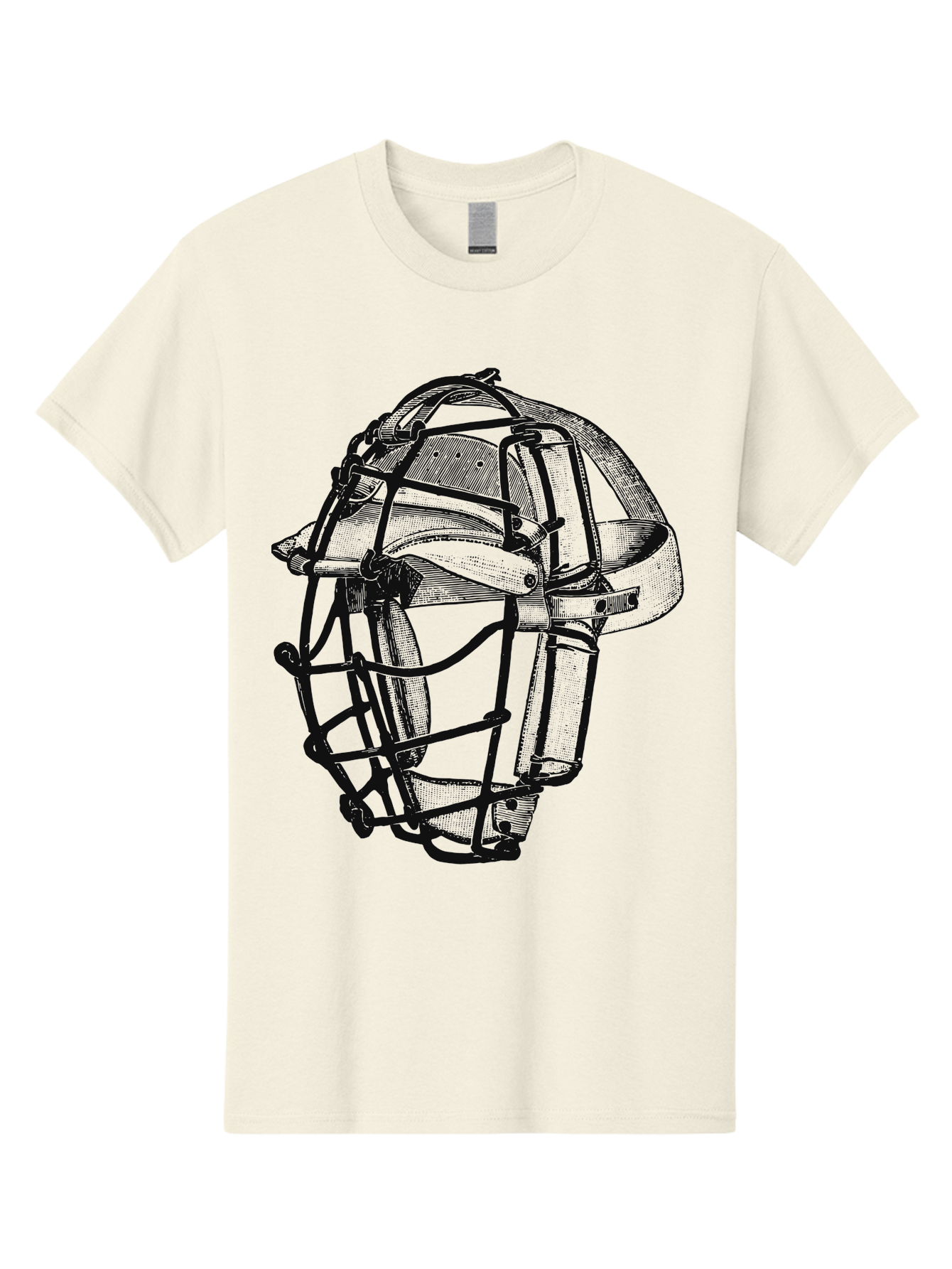 The Backstop Shield Men'S Graphic Tee, 100% Cotton, Comfortable Casual Summer Wear, Machine Washable, Baseball Catcher'S Mask, Protective Gear, Sports Equipment, Vintage Design, Classic Style, Catcher'S Protective Mask Aae694 19