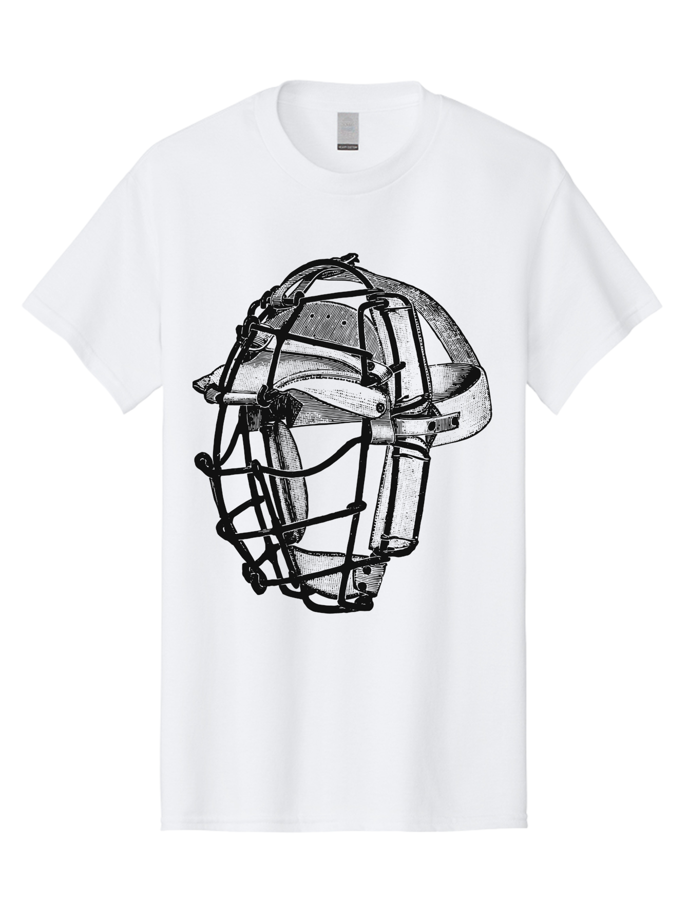 The Backstop Shield Men'S Graphic Tee, 100% Cotton, Comfortable Casual Summer Wear, Machine Washable, Baseball Catcher'S Mask, Protective Gear, Sports Equipment, Vintage Design, Classic Style, Catcher'S Protective Mask Aae694 15