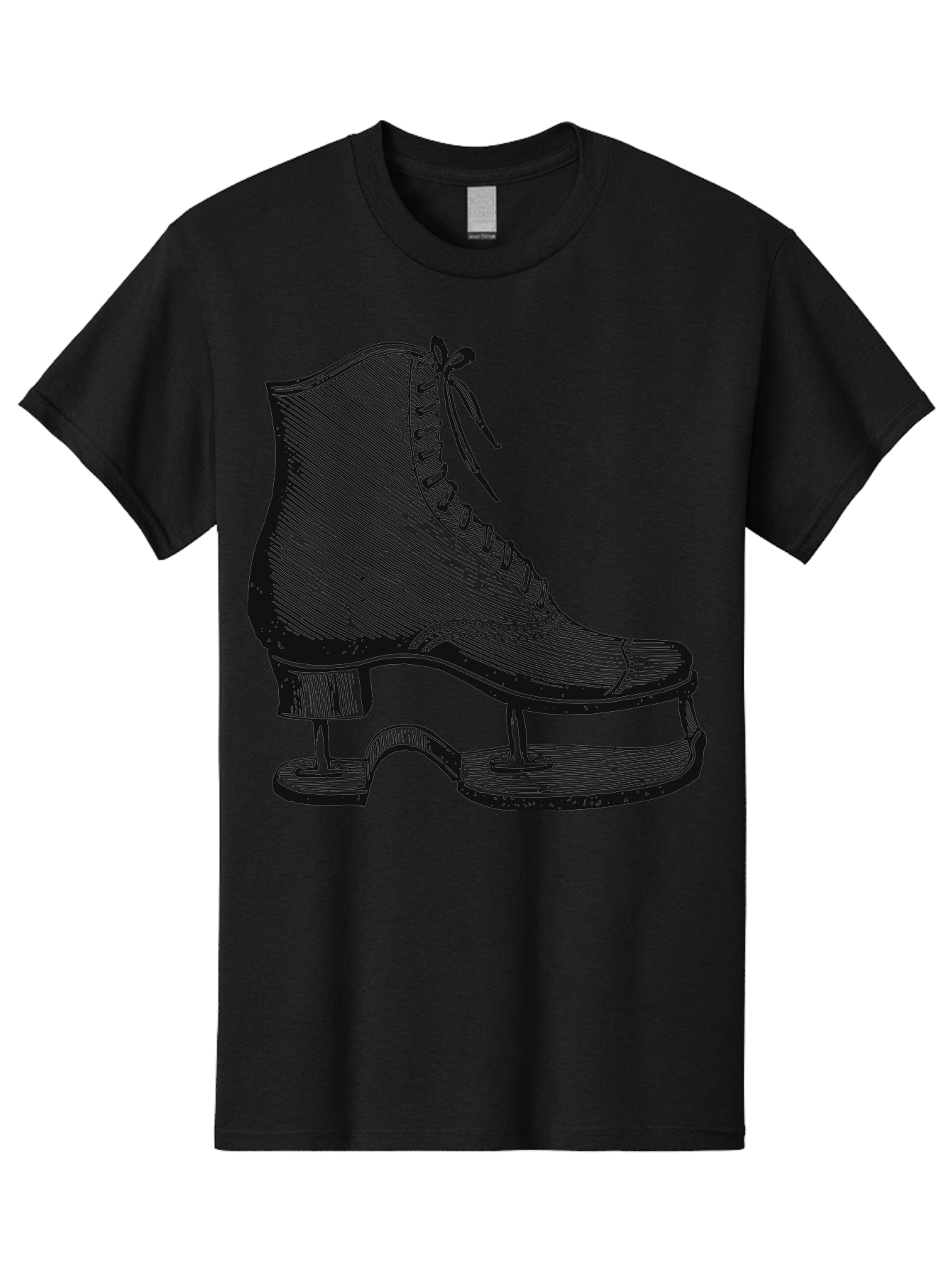 The Frozen Classic Men'S Graphic Tee, 100% Cotton, Comfortable Casual Summer Wear, Machine Washable, Ice Skate, Vintage Illustration, Lace-Up Boot, Ice Skating, Winter Sports, Classic Design, Retro Style, Frozen Fun Aae704 21