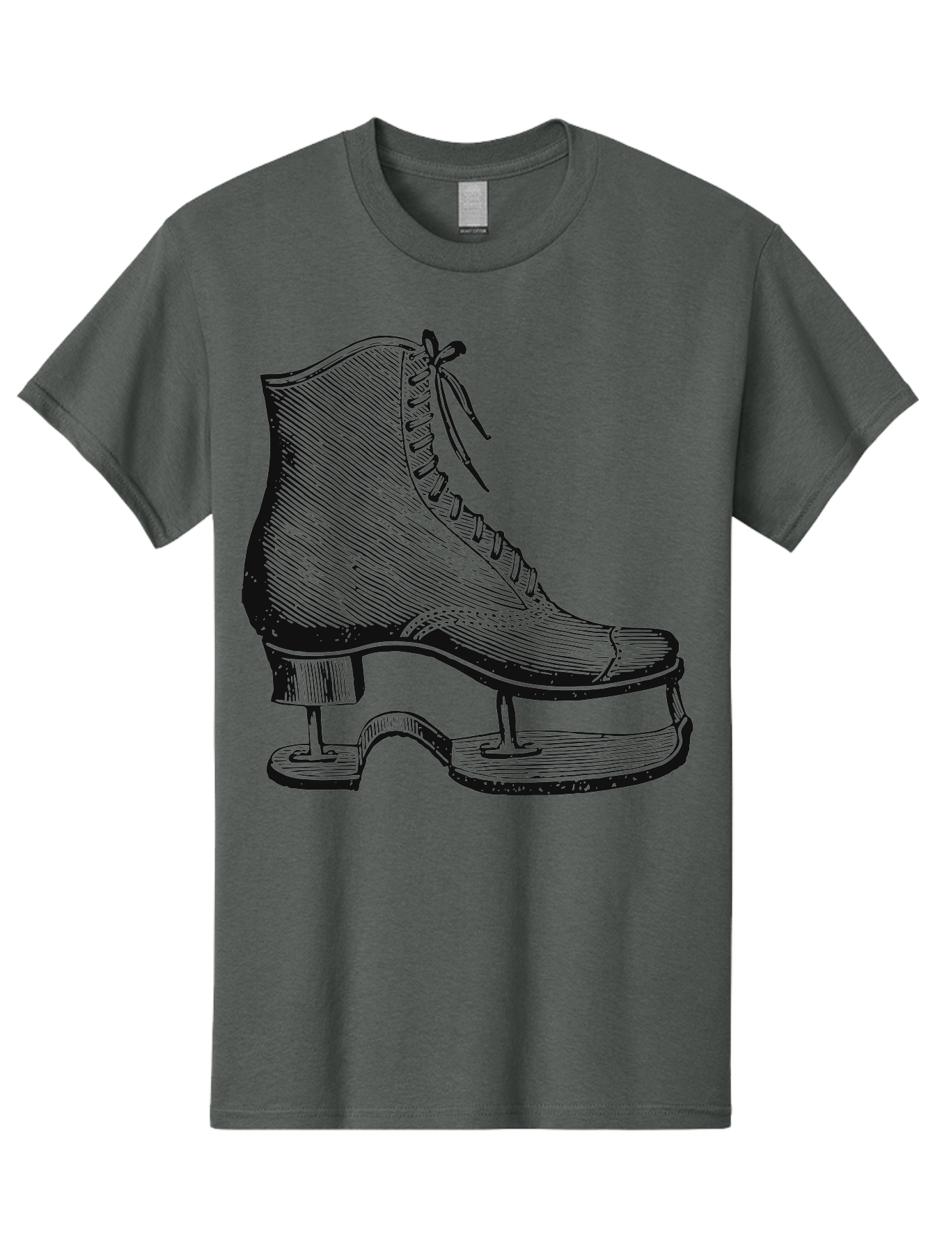The Frozen Classic Men'S Graphic Tee, 100% Cotton, Comfortable Casual Summer Wear, Machine Washable, Ice Skate, Vintage Illustration, Lace-Up Boot, Ice Skating, Winter Sports, Classic Design, Retro Style, Frozen Fun Aae704 15