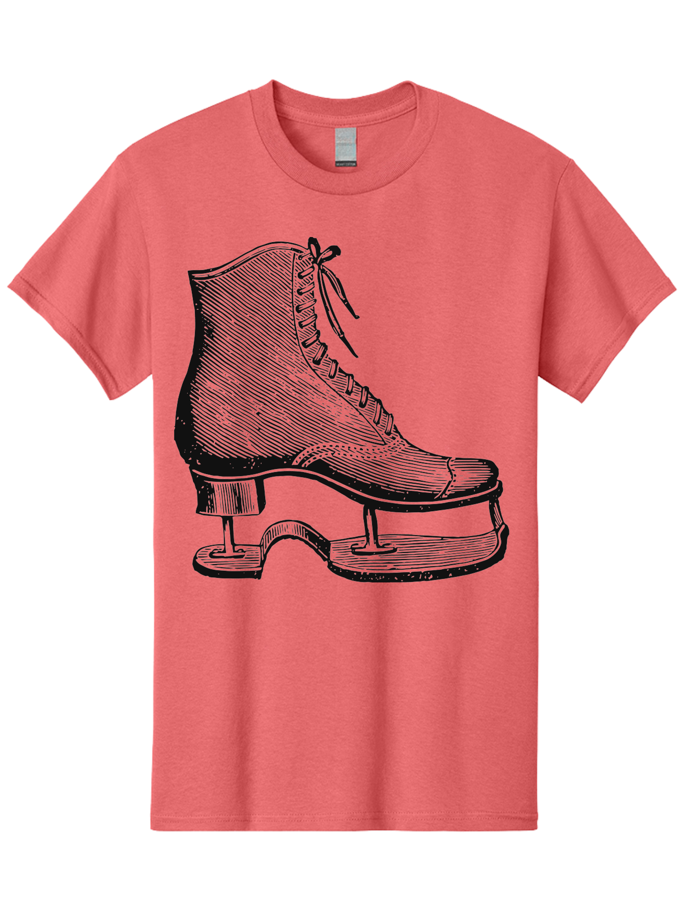 The Frozen Classic Men'S Graphic Tee, 100% Cotton, Comfortable Casual Summer Wear, Machine Washable, Ice Skate, Vintage Illustration, Lace-Up Boot, Ice Skating, Winter Sports, Classic Design, Retro Style, Frozen Fun Aae704 9