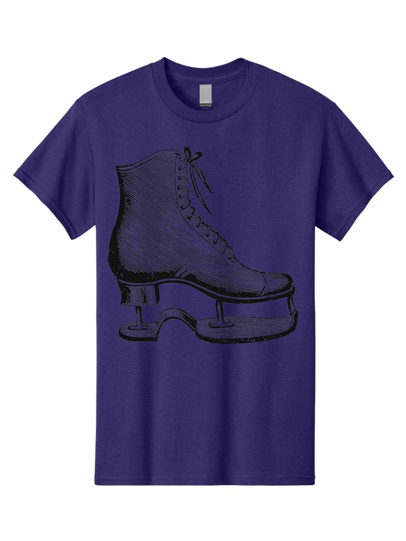 The Frozen Classic Men'S Graphic Tee, 100% Cotton, Comfortable Casual Summer Wear, Machine Washable, Ice Skate, Vintage Illustration, Lace-Up Boot, Ice Skating, Winter Sports, Classic Design, Retro Style, Frozen Fun Aae704 13