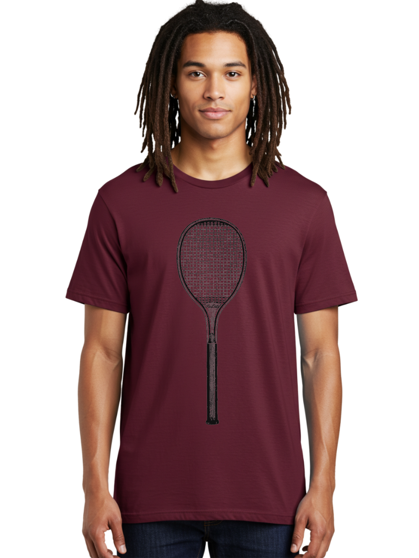 The Grand Slammer Men'S Graphic Tee, 100% Cotton, Comfortable Casual Summer Wear, Machine Washable, Tennis Racket, Sports Equipment, Tennis Gear, Racket Design, Tennis Player, Athletic Accessories Aae706 18